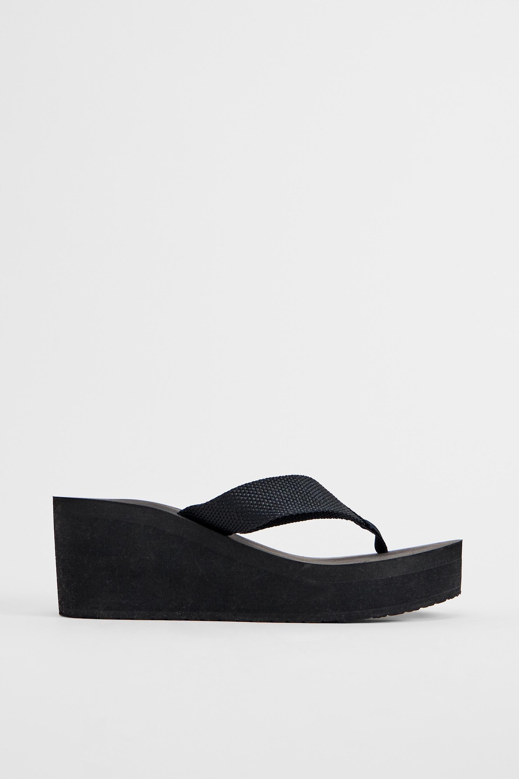 Black Uo Black Eva Wedge Sandals, BLK, large image number 4