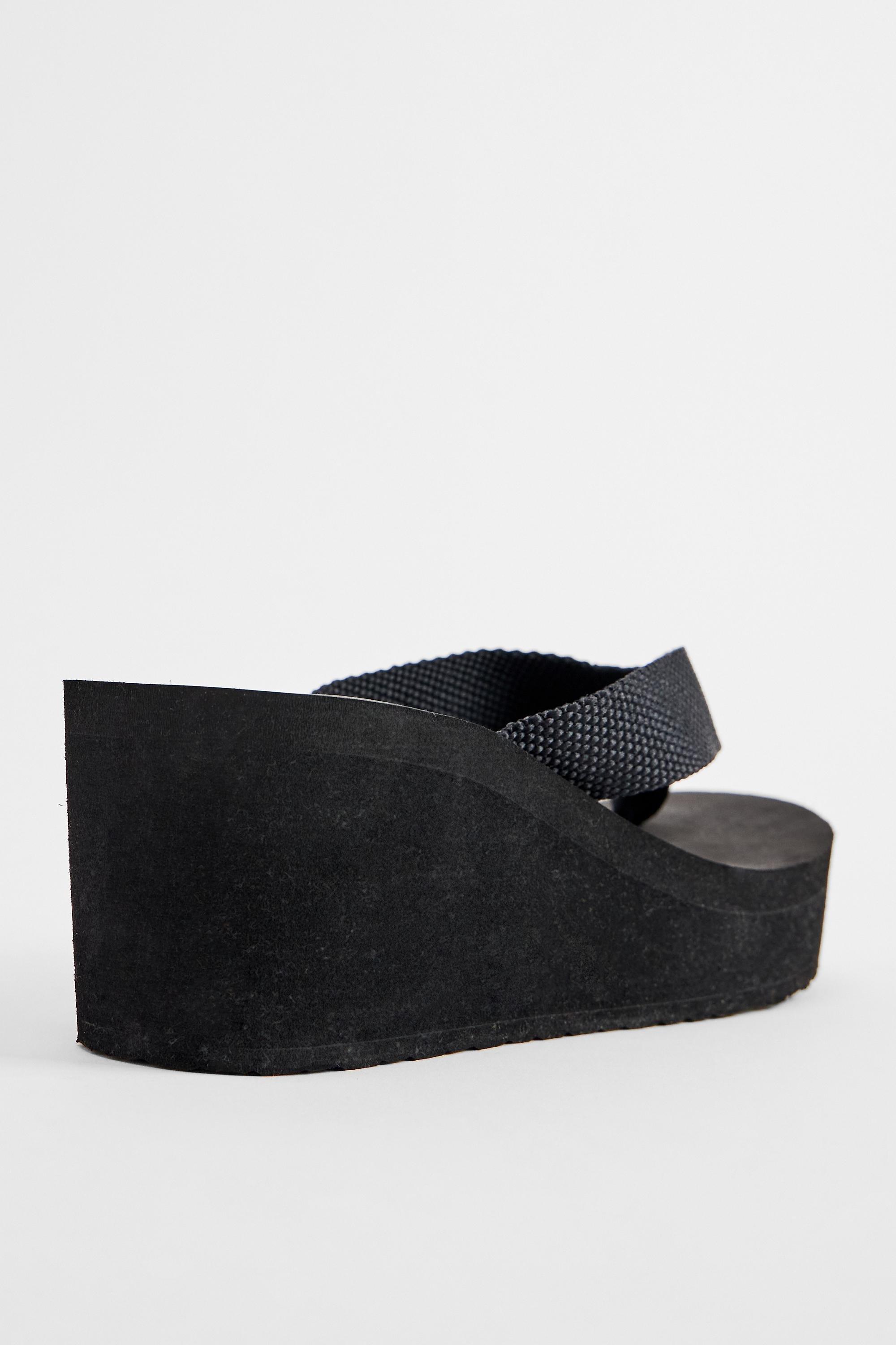 Black Uo Black Eva Wedge Sandals, BLK, large image number 6