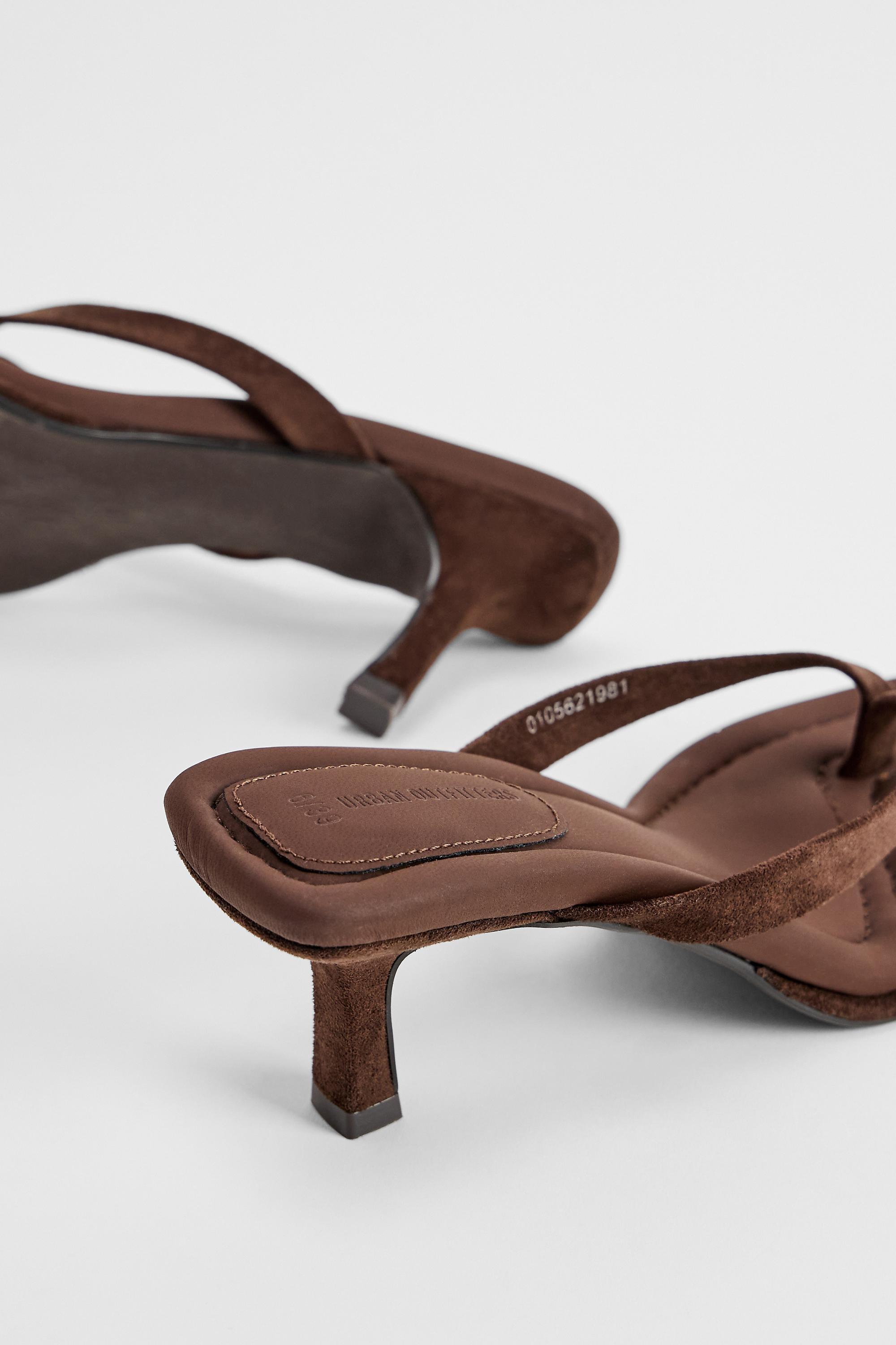 Brown Uo Brown Iyla Heeled Sandals, BRN, large image number 4