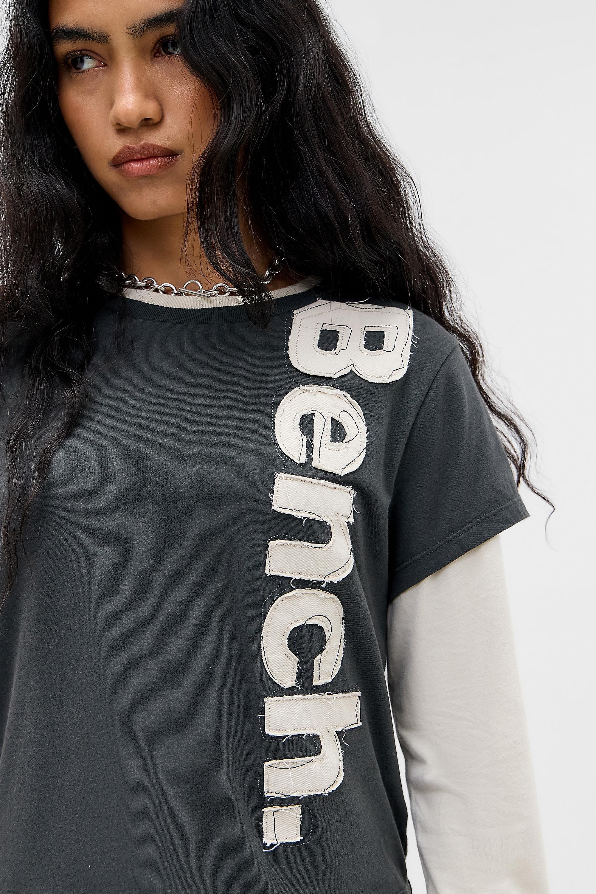 Black Bench Double Layer Long Sleeve T-Shirt, BLK, large image number 3