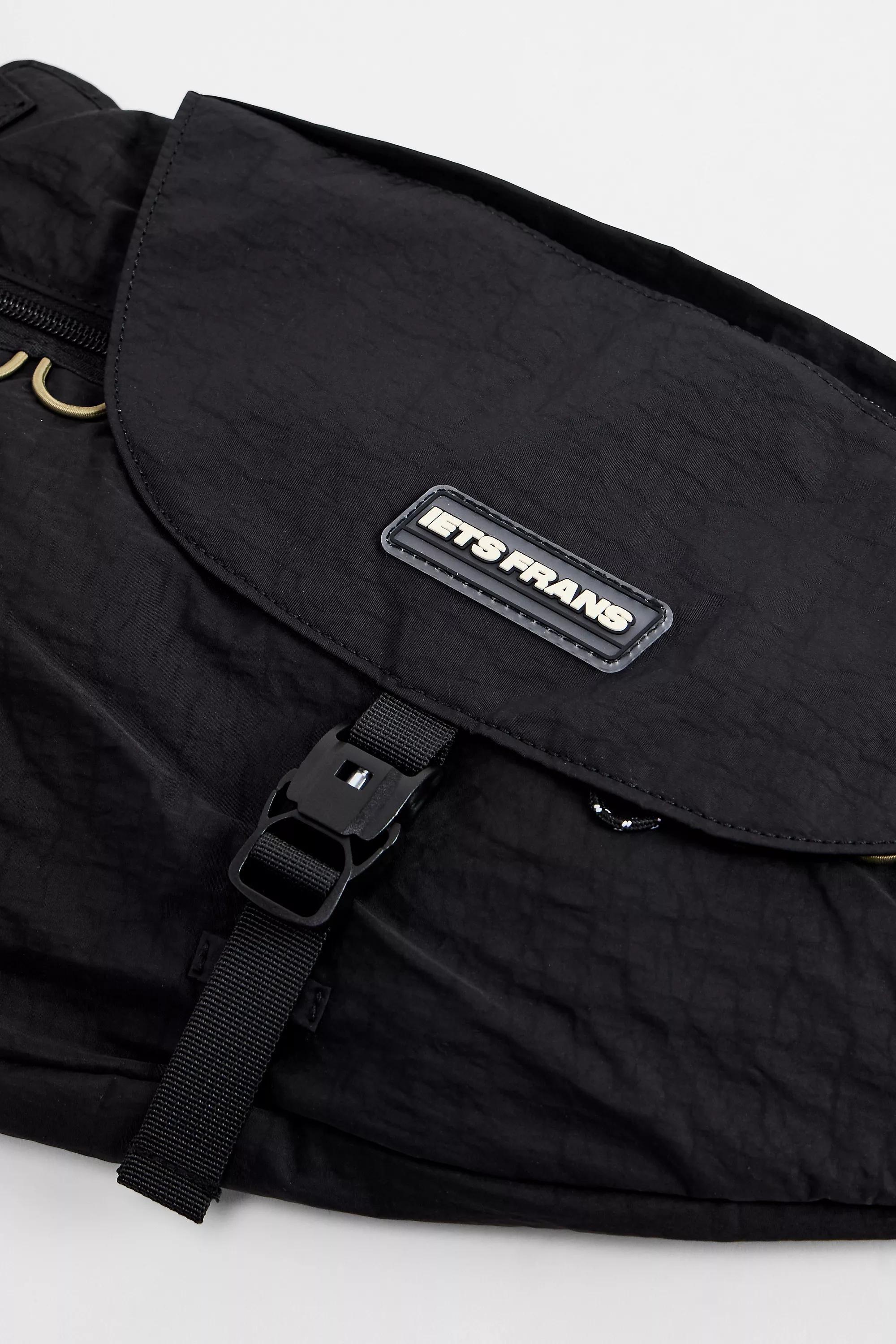 Black iets frans... Black One Strap Backpack, BLK, large image number 2