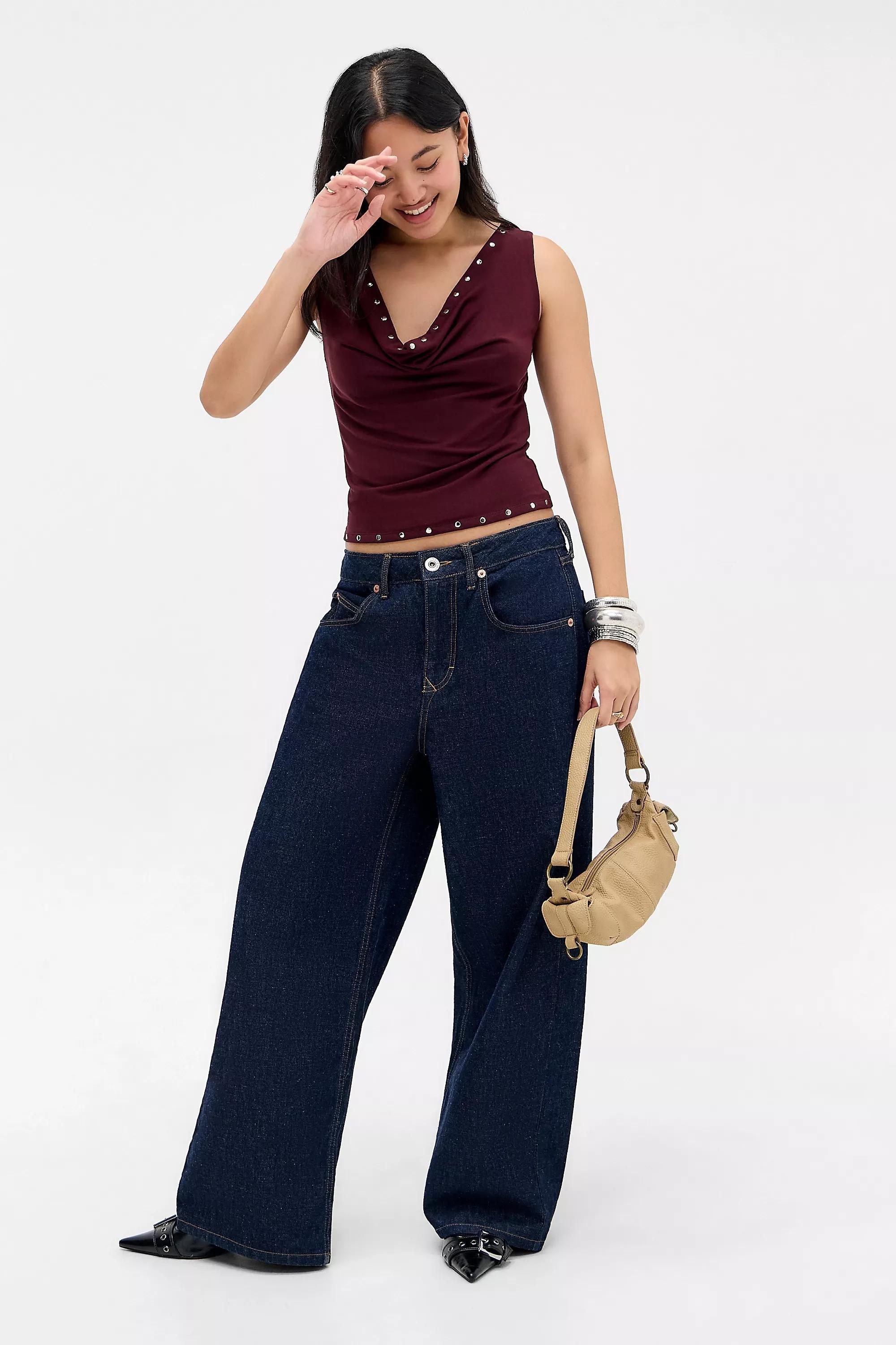 Purple Motel Studded Slater Top, PURP, large image number 2