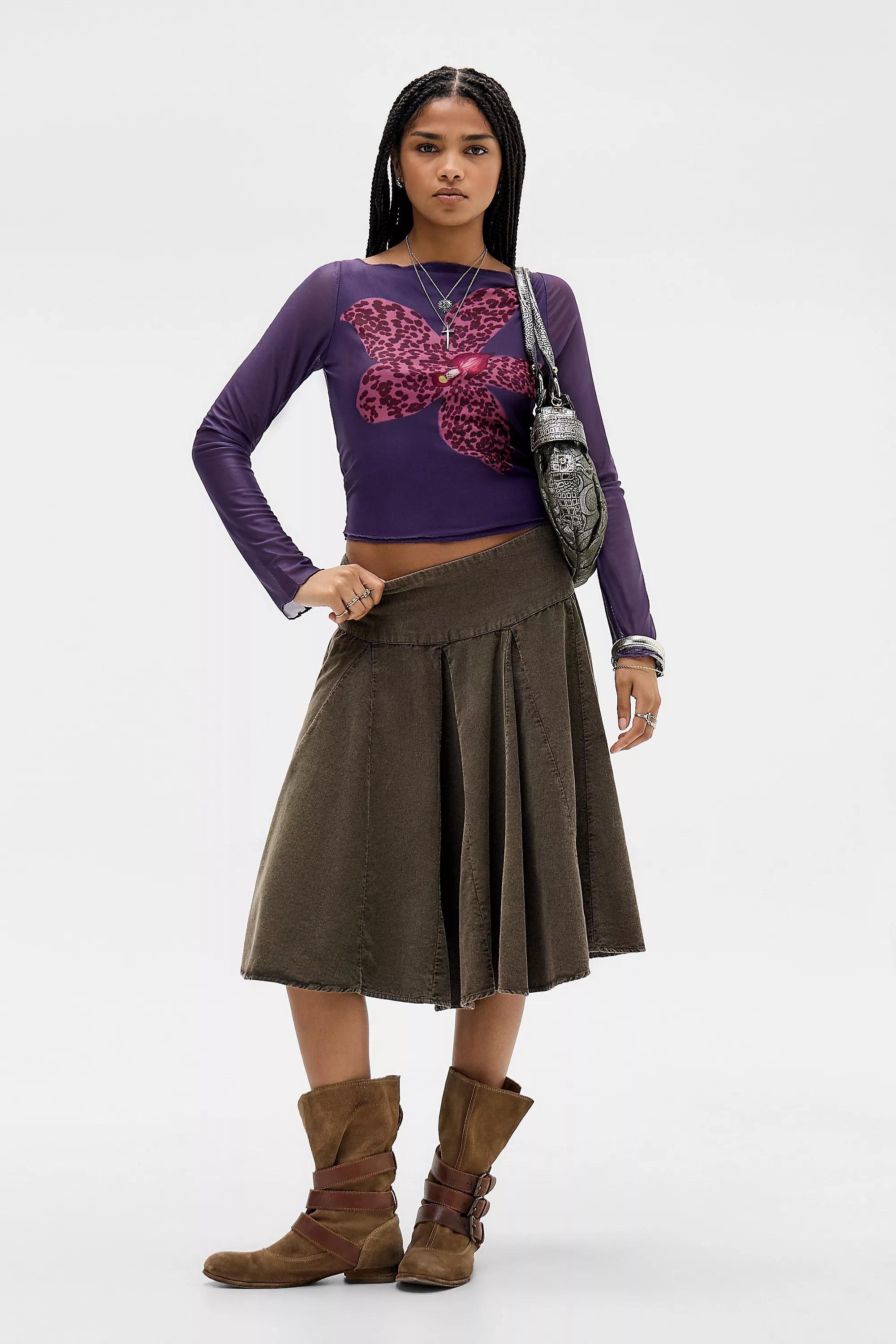 Purple Motel Armali Long Sleeve Top, PURP, large image number 3