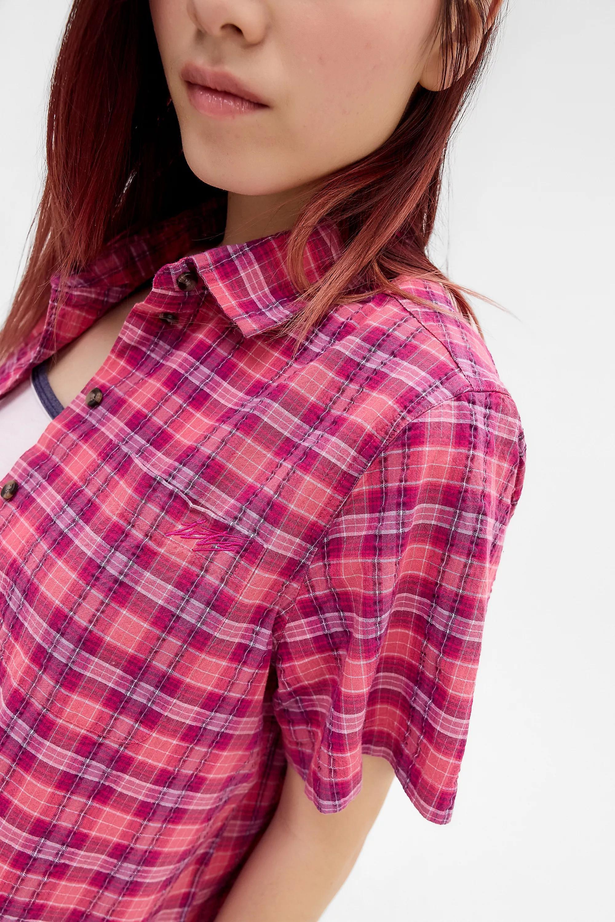 Pink Iets Frans... Check Skate Shirt, PINK, large image number 1