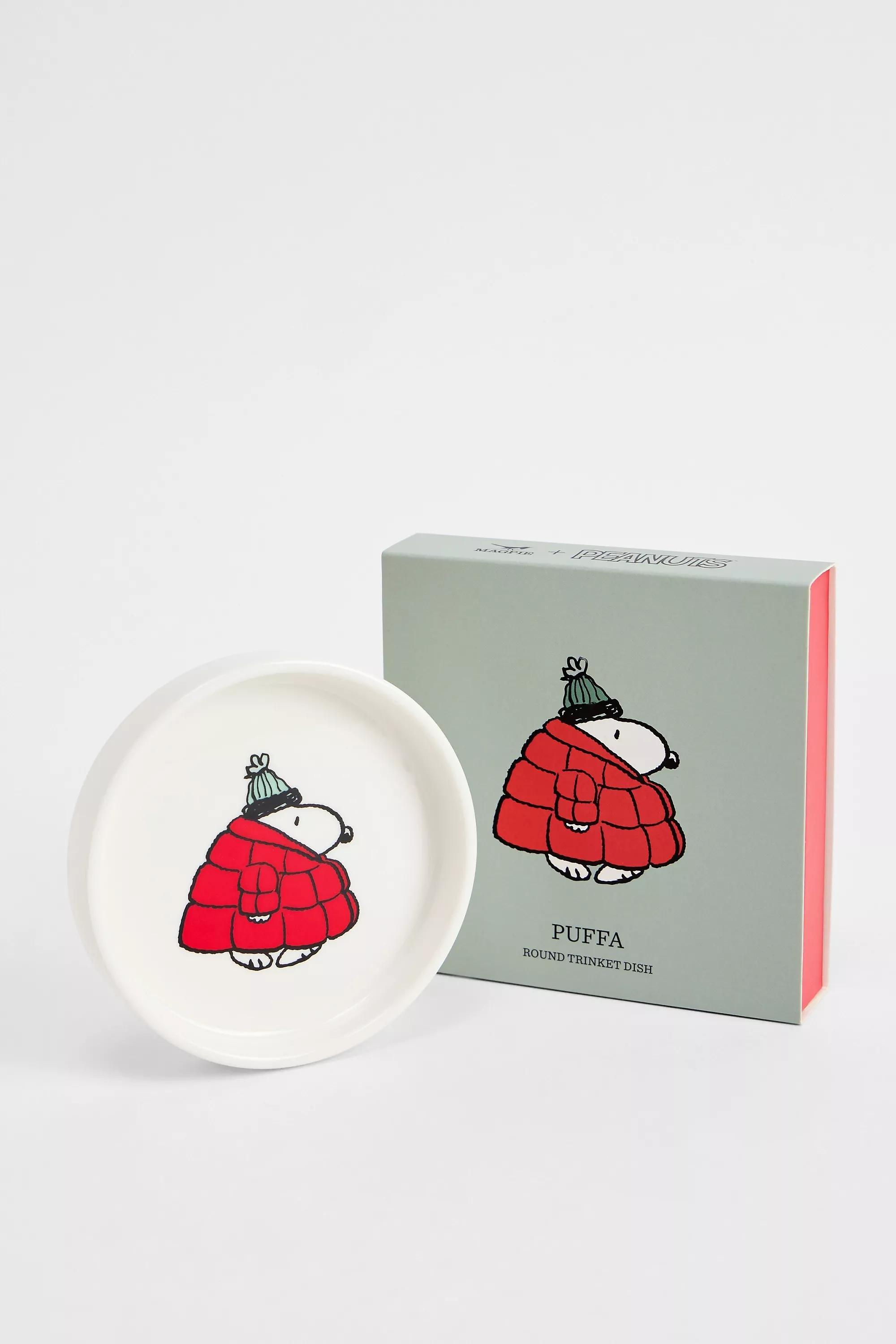 RED Peanuts Puffa Trinket Dish, RED, large image number 0