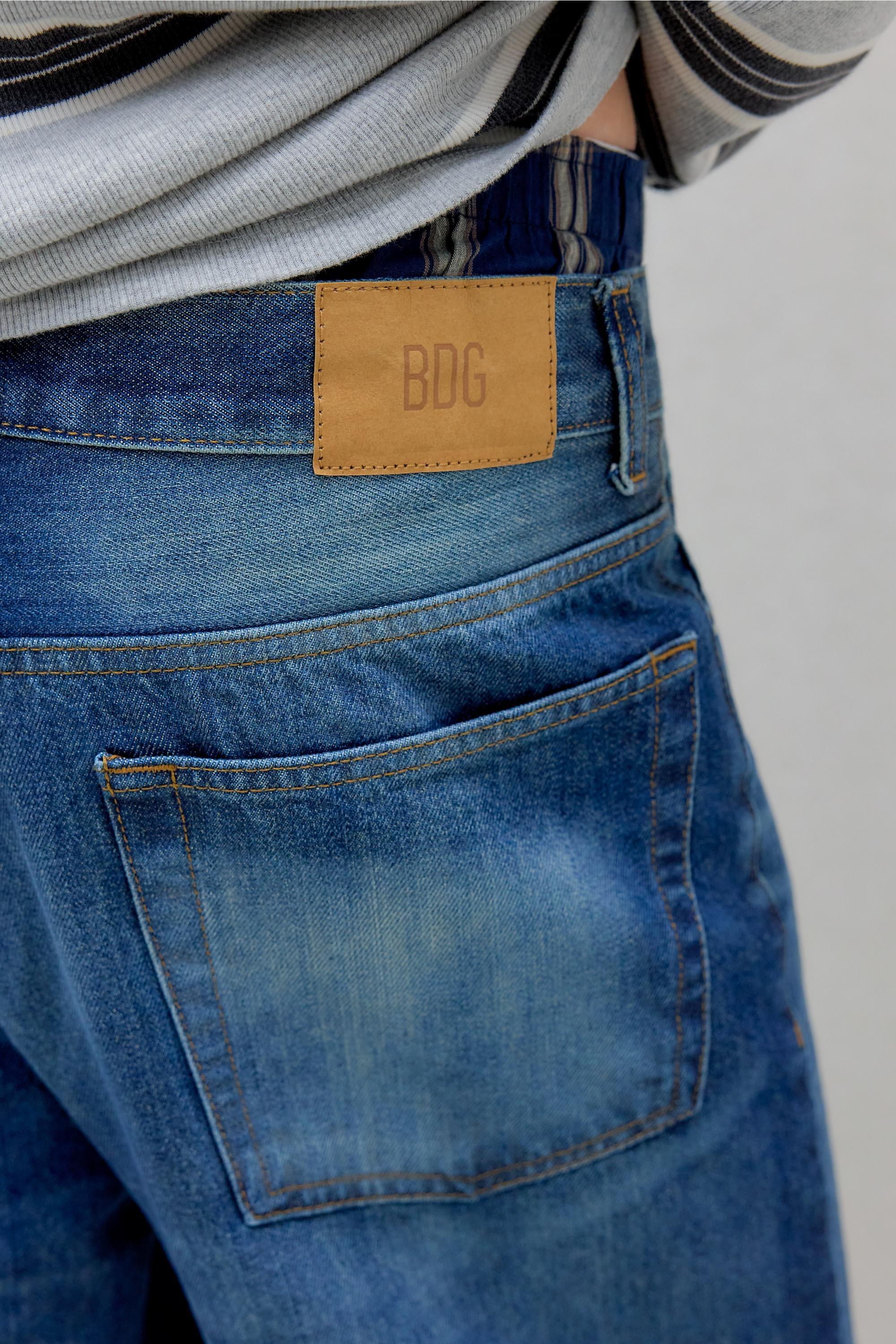Blue Bdg Vintage Wash Straight Leg Jeans, BLUE, large image number 2