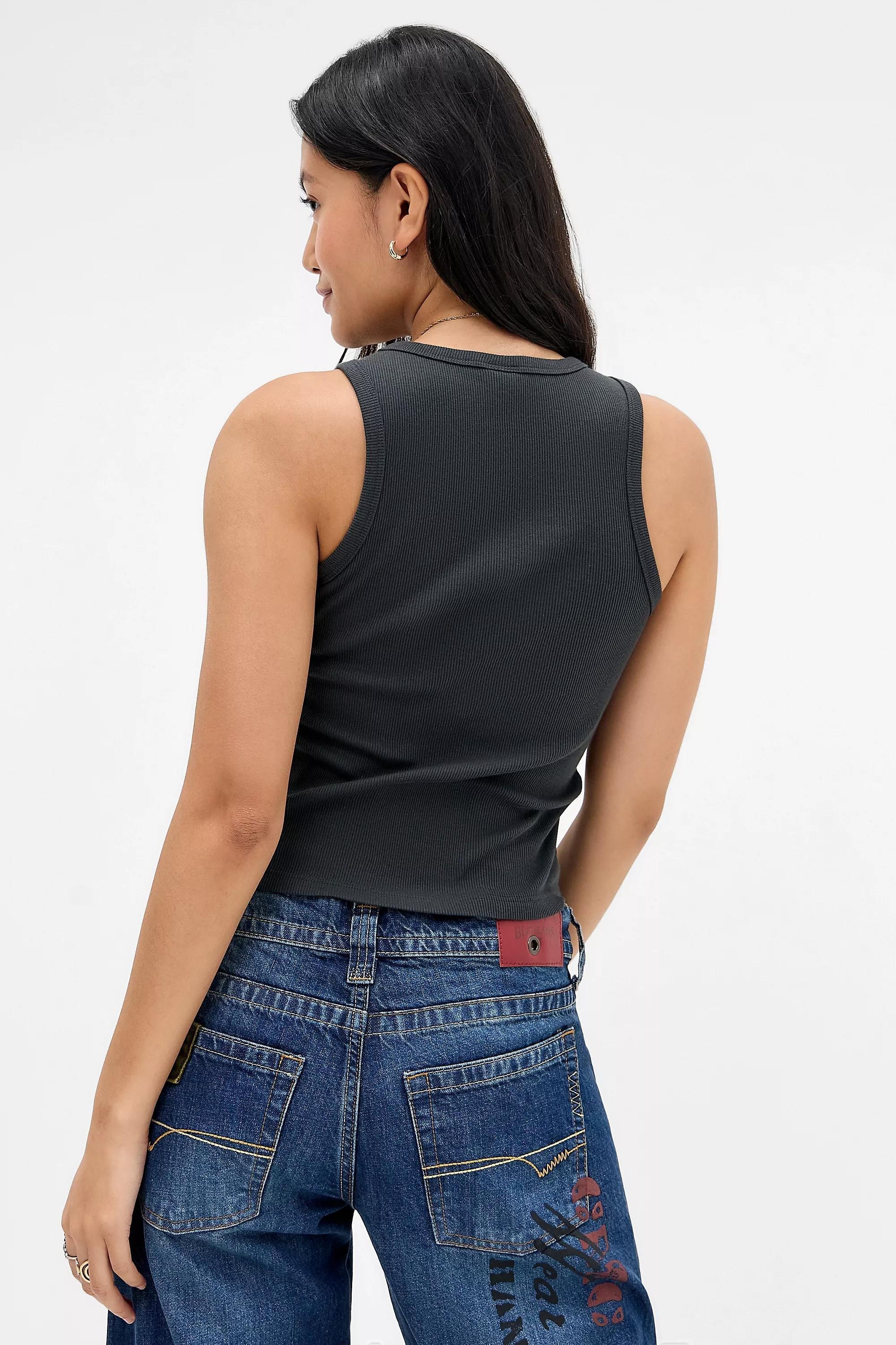 Black Uo Alina Tank Top, BLK, large image number 2