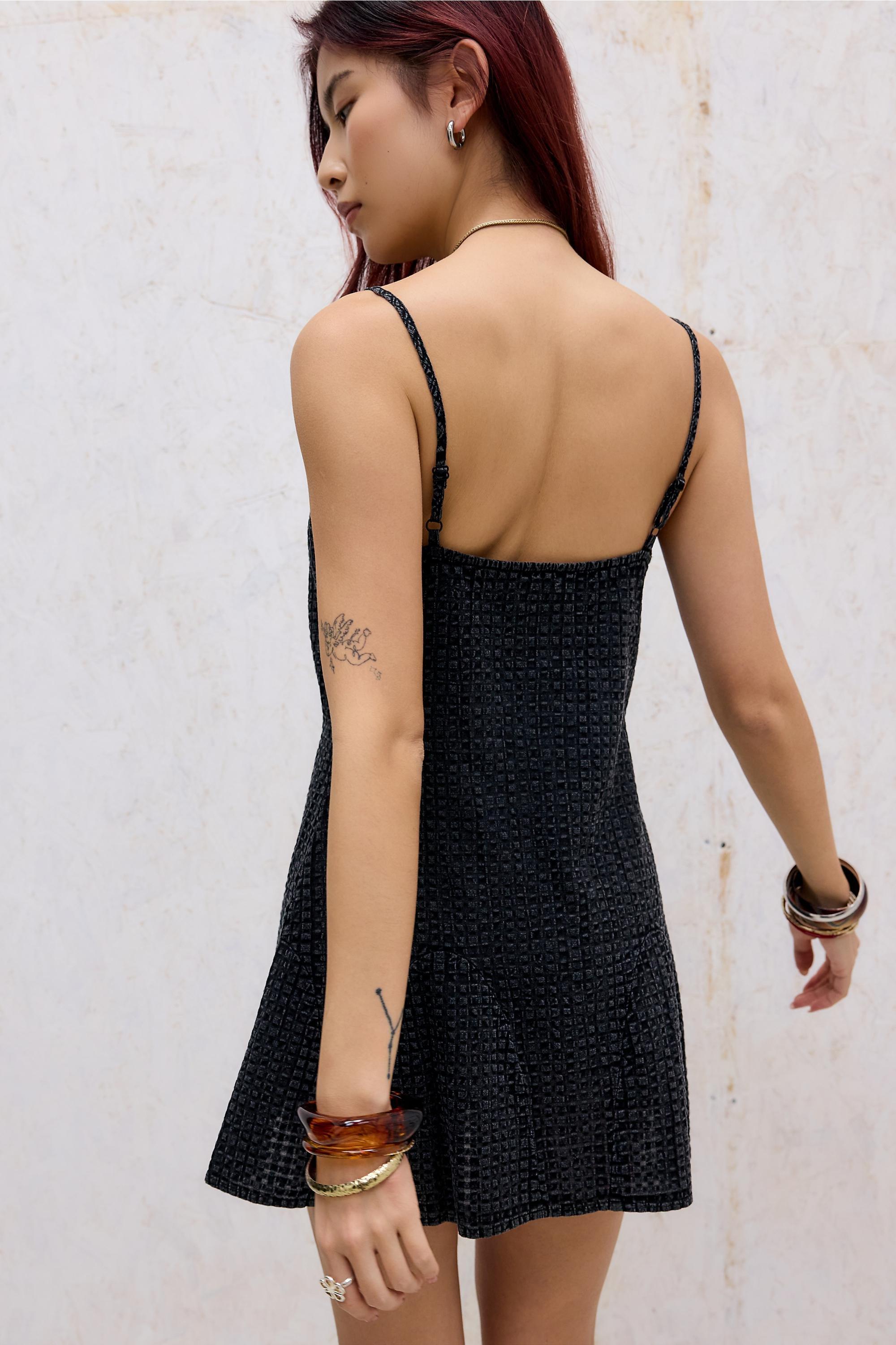 Black Bdg Syd Button-Through Mini Dress, BLK, large image number 3
