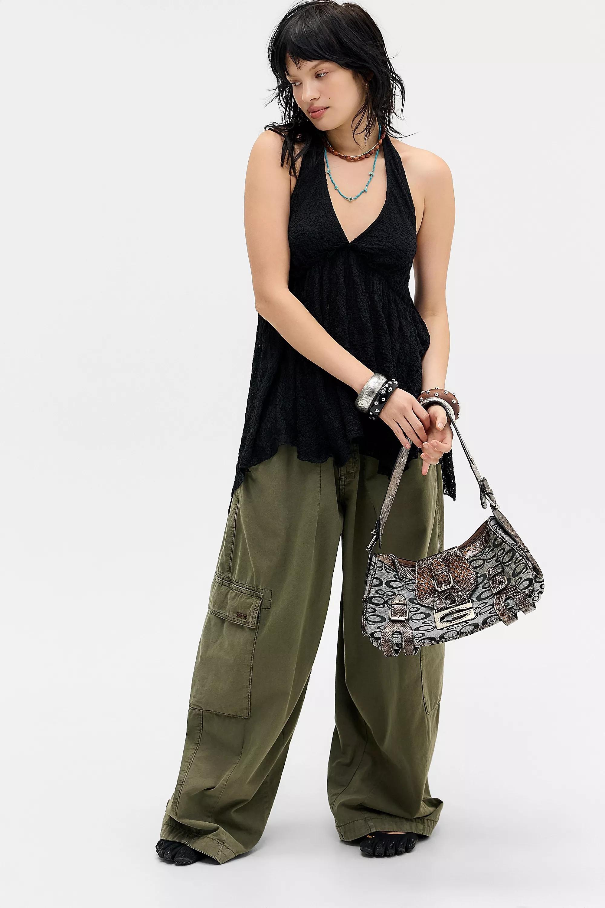 Black Kimchi Blue Piper Halter Top, BLK, large image number 1