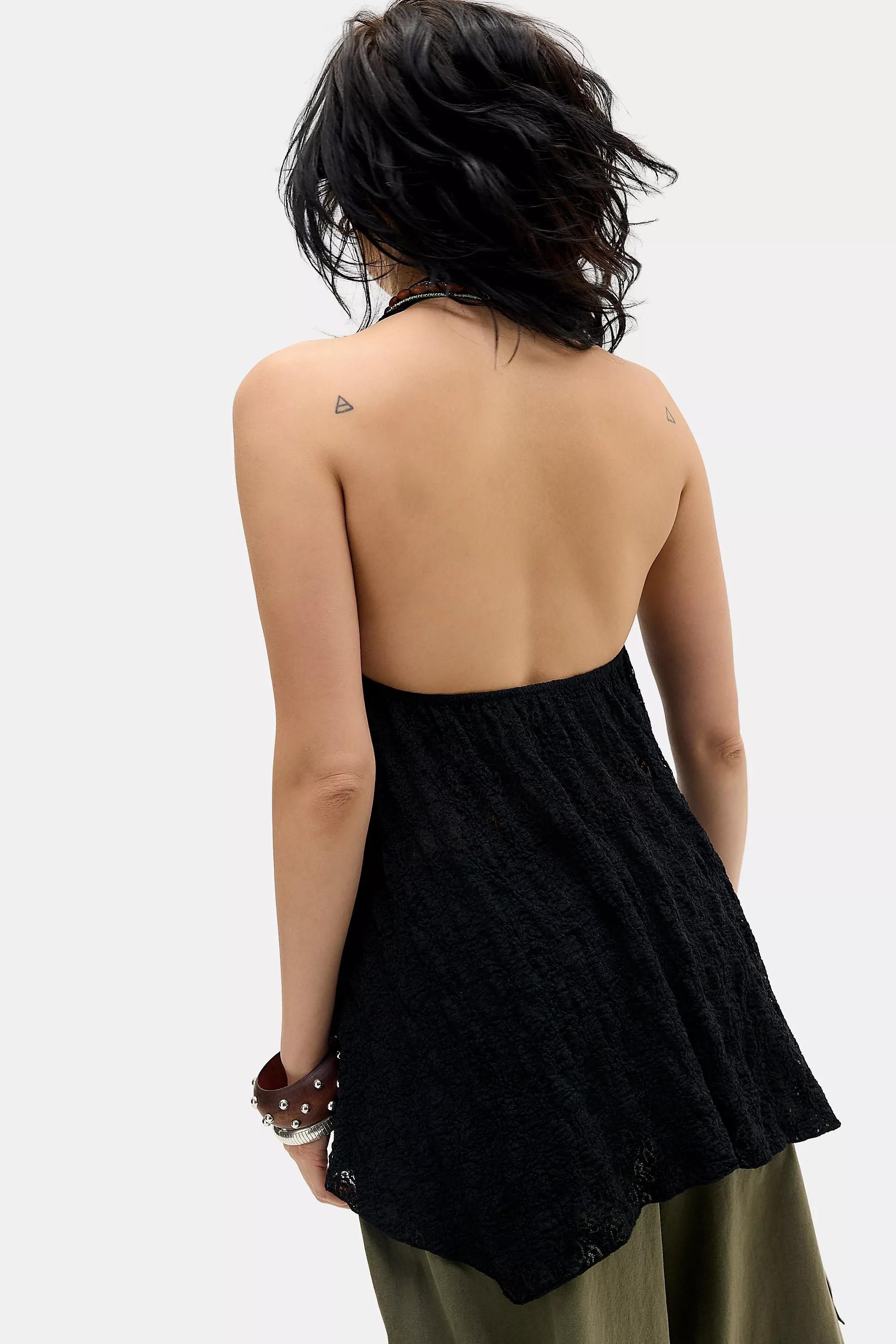 Black Kimchi Blue Piper Halter Top, BLK, large image number 3