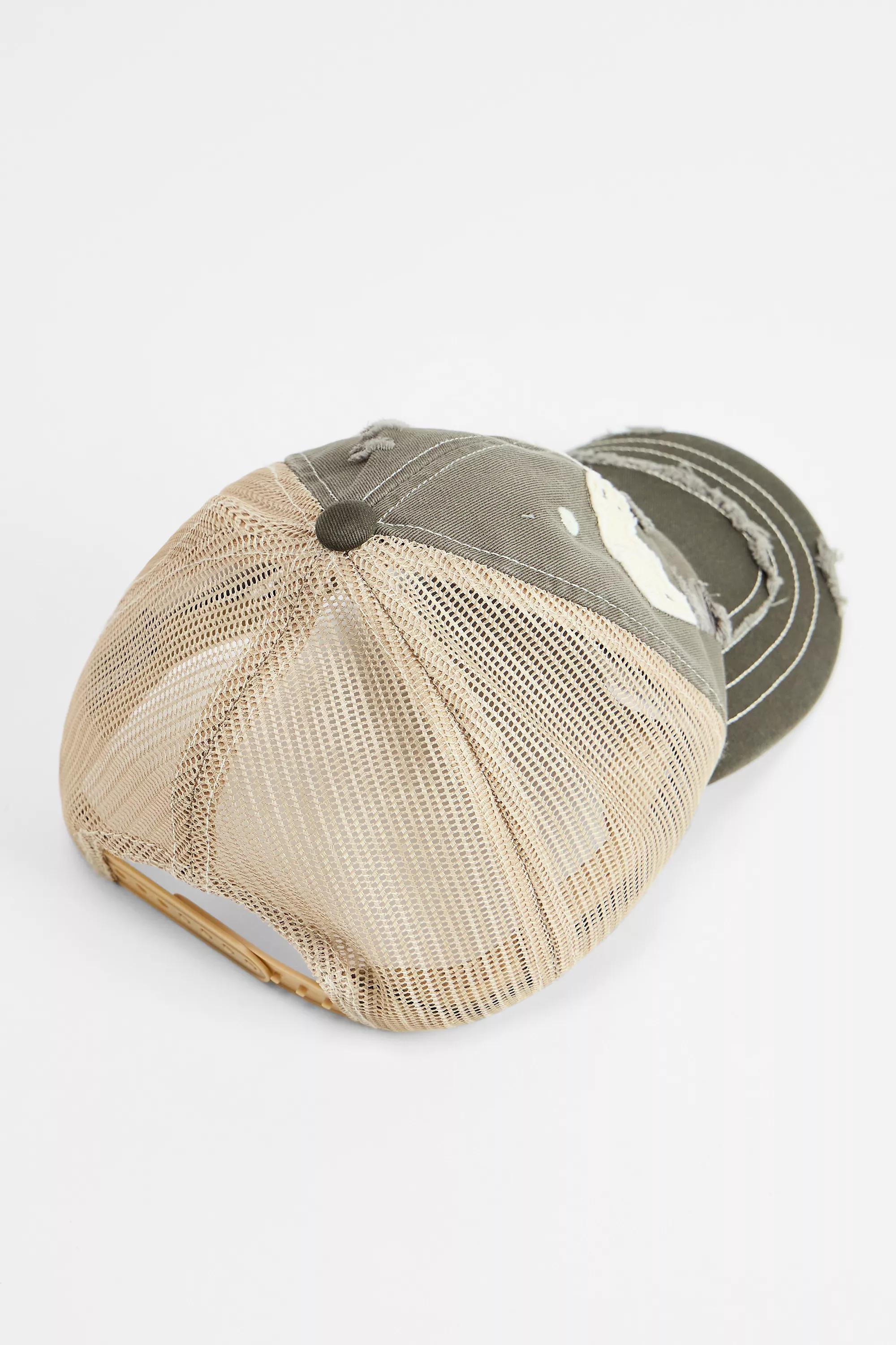 KHAKI BDG Appliquأ&copy; Mesh Trucker Cap, KHAKI, large image number 3