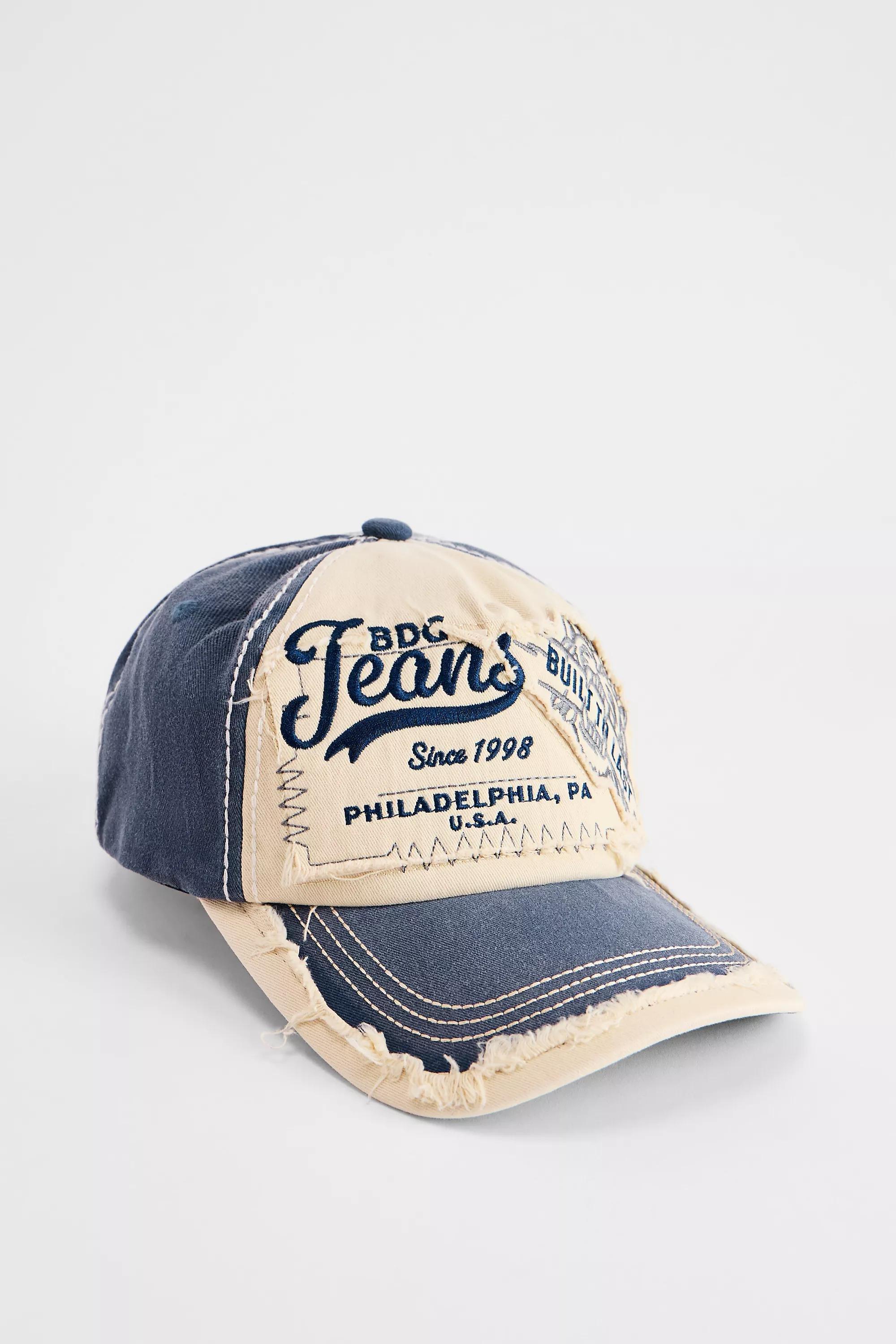 Blue Bdg Distressed Patch Cap, BLUE, large image number 2