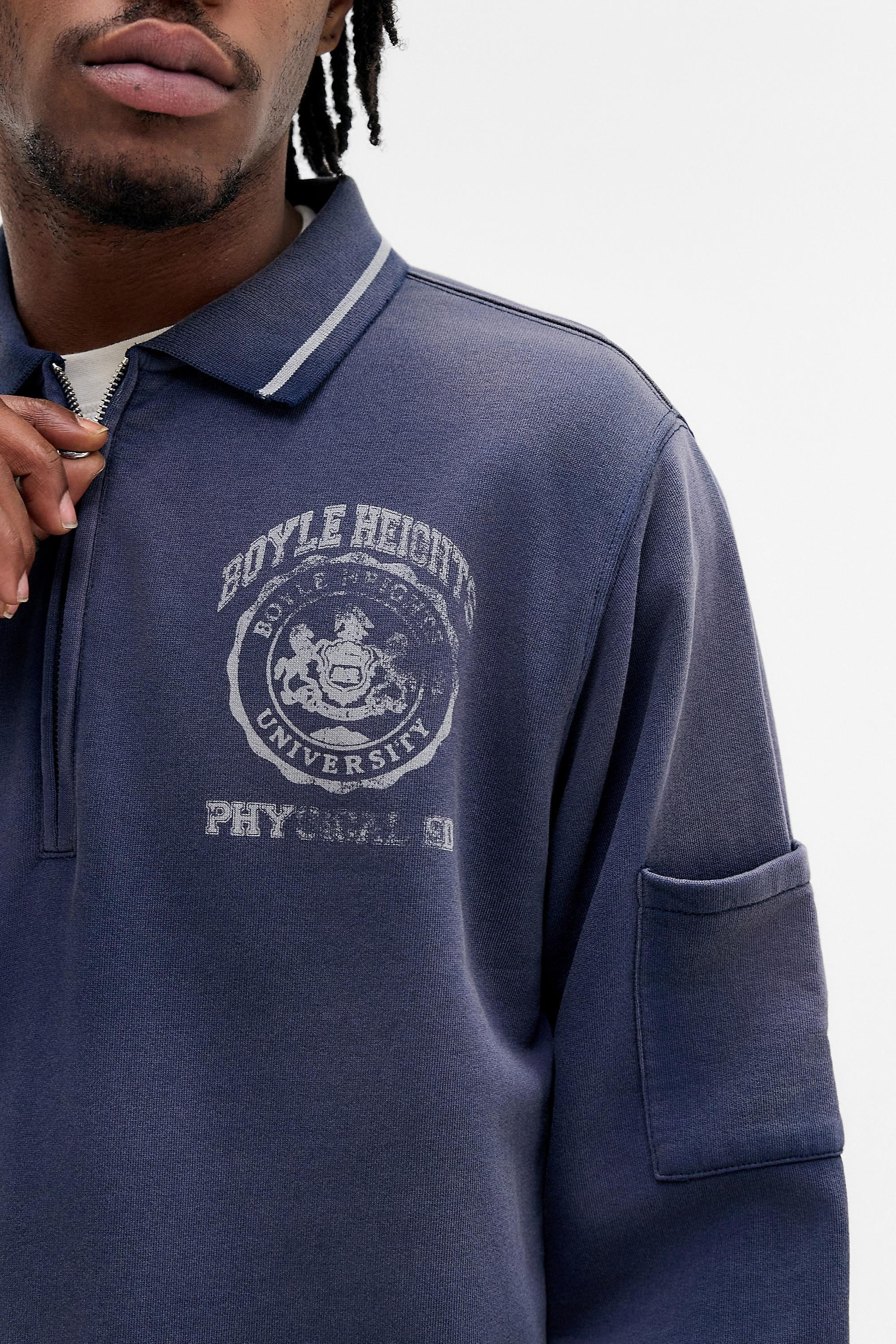 Navy Bdg Navy Sunbleach Polo Sweatshirt, NAVY, large image number 1