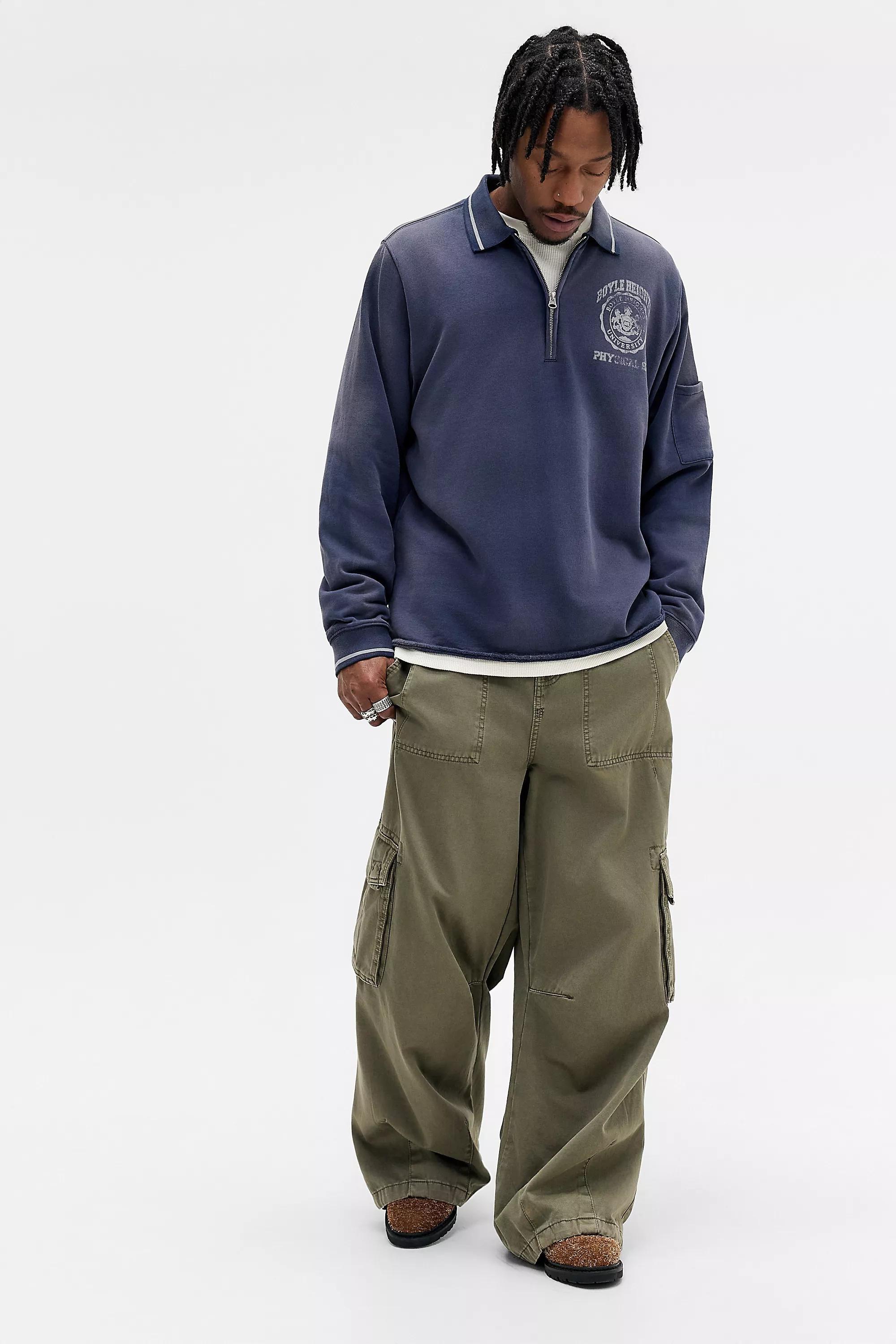 Navy Bdg Navy Sunbleach Polo Sweatshirt, NAVY, medium