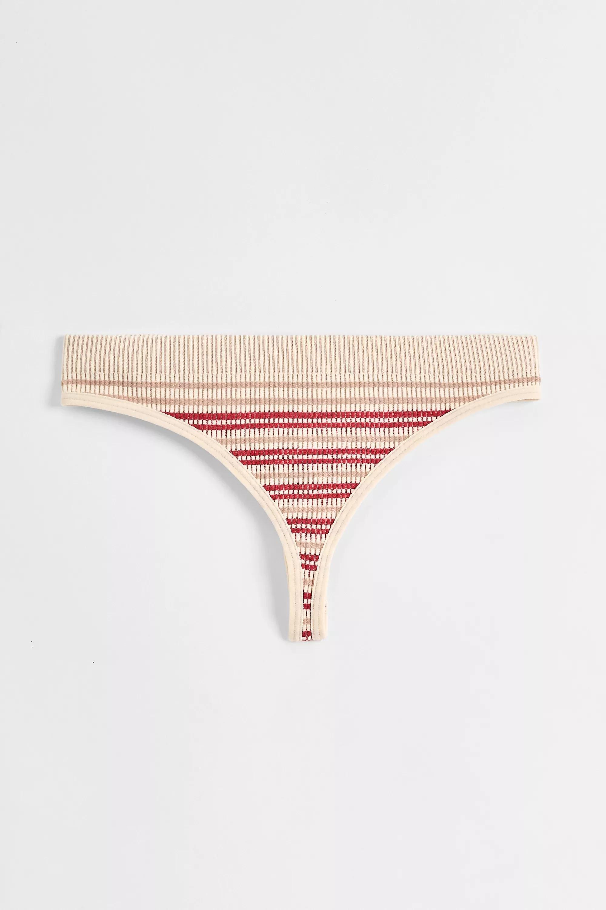 Red Out From Under Andi Stripe Thong, RD, large image number 0