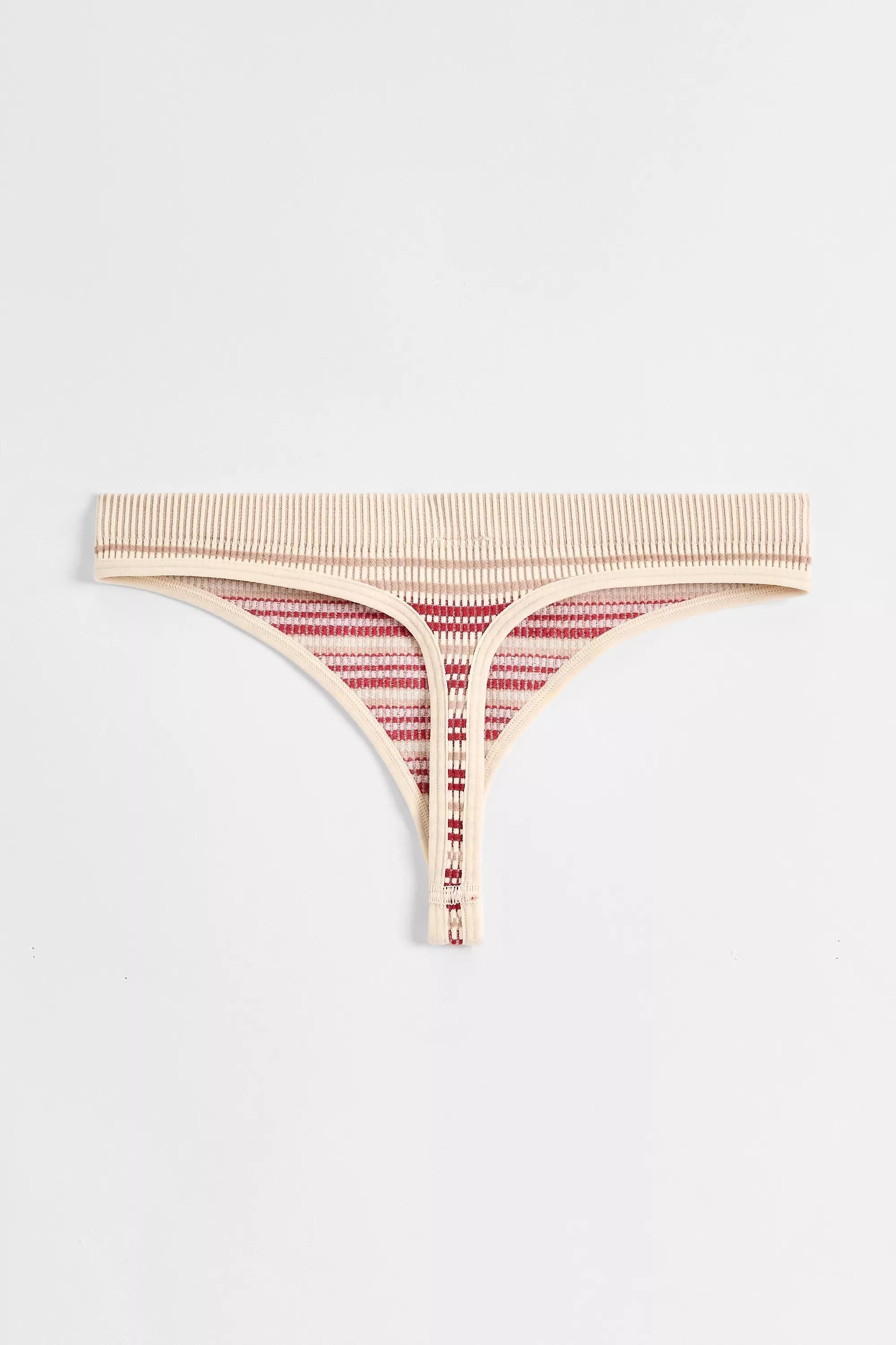 Red Out From Under Andi Stripe Thong, RD, large image number 2