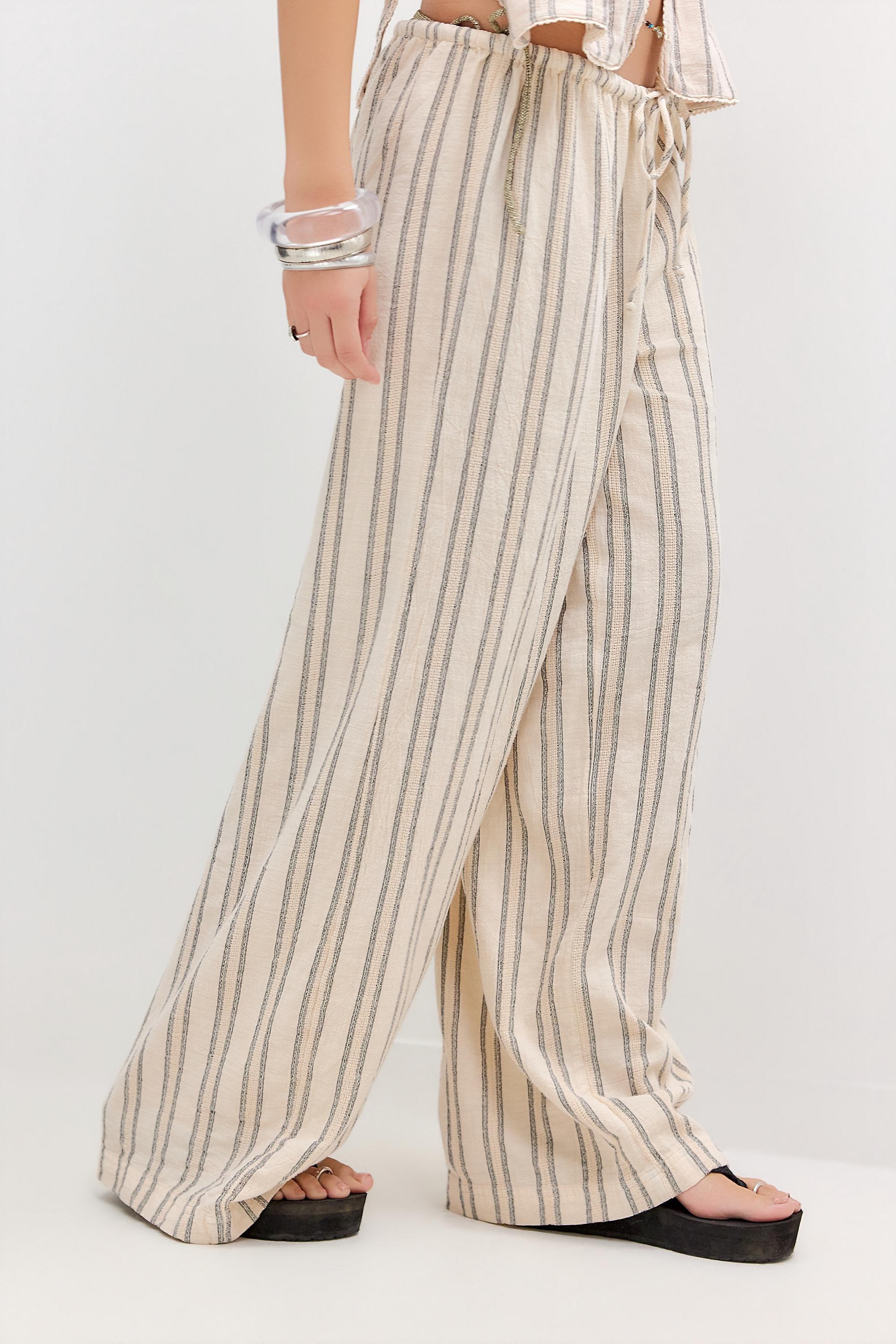 White Out From Under Stripe Trousers, NEUTR, large image number 0