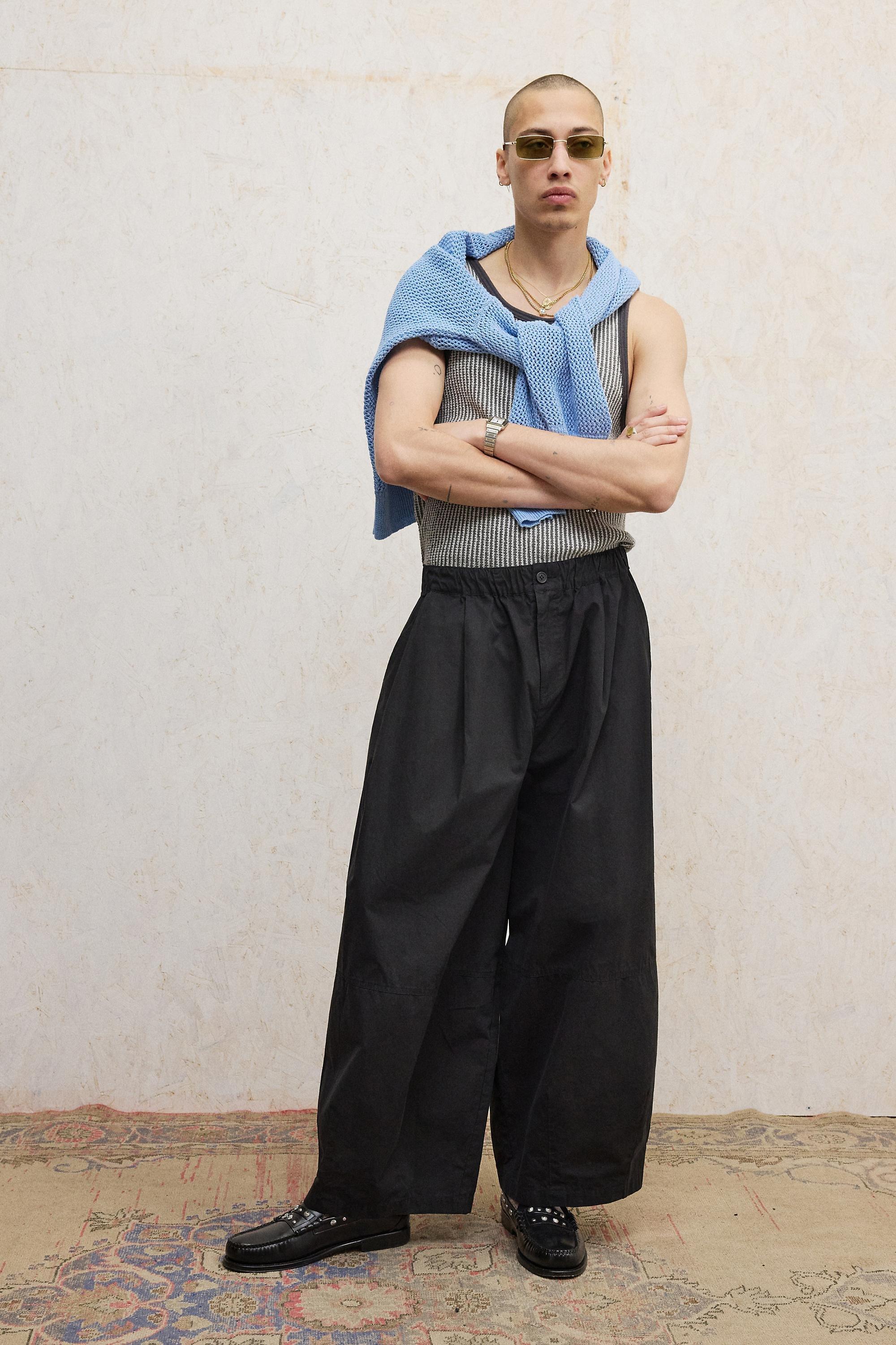Black Loom Black Malachi Poplin Trousers, BLK, large image number 0