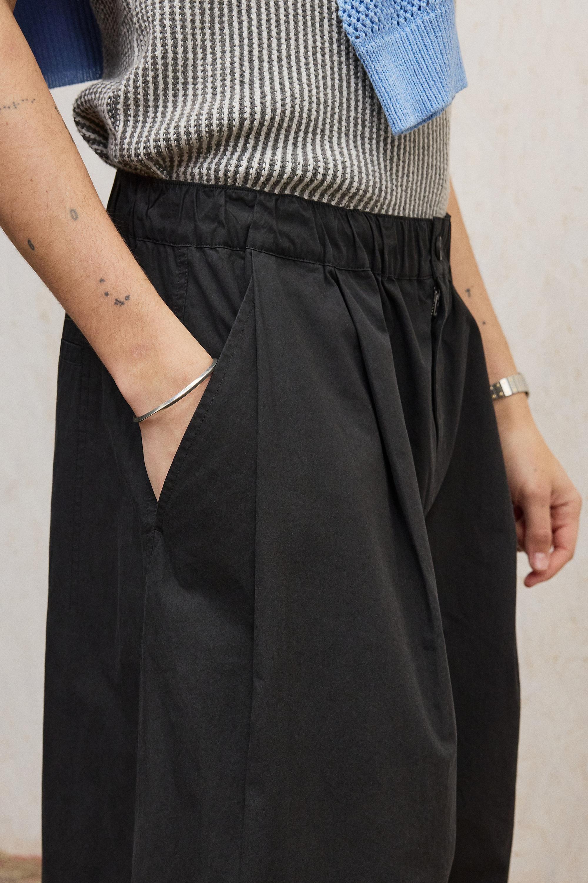 Black Loom Black Malachi Poplin Trousers, BLK, large image number 2