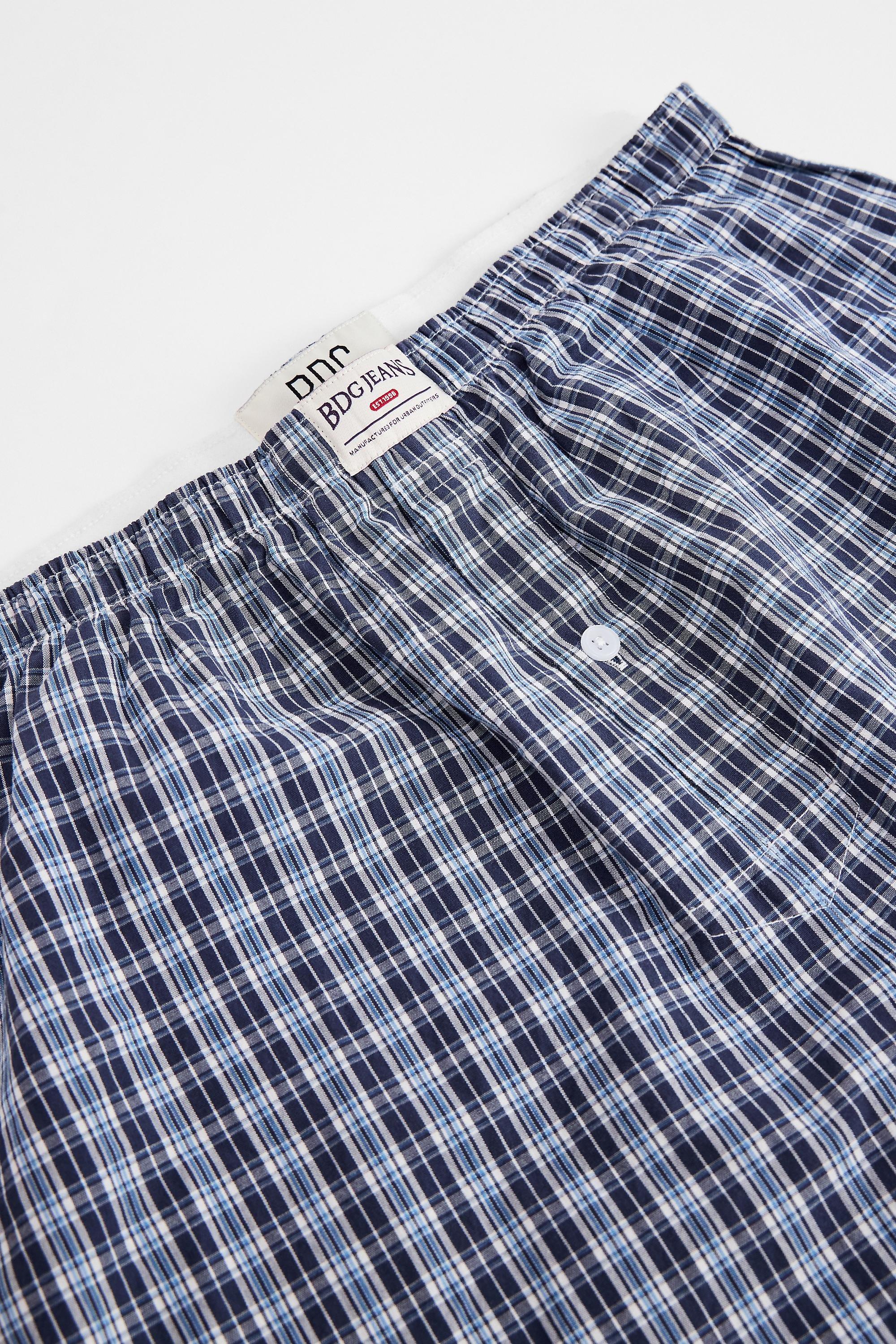 Blue Bdg Navy And Blue Check Boxer Shorts, BLUE, large image number 1