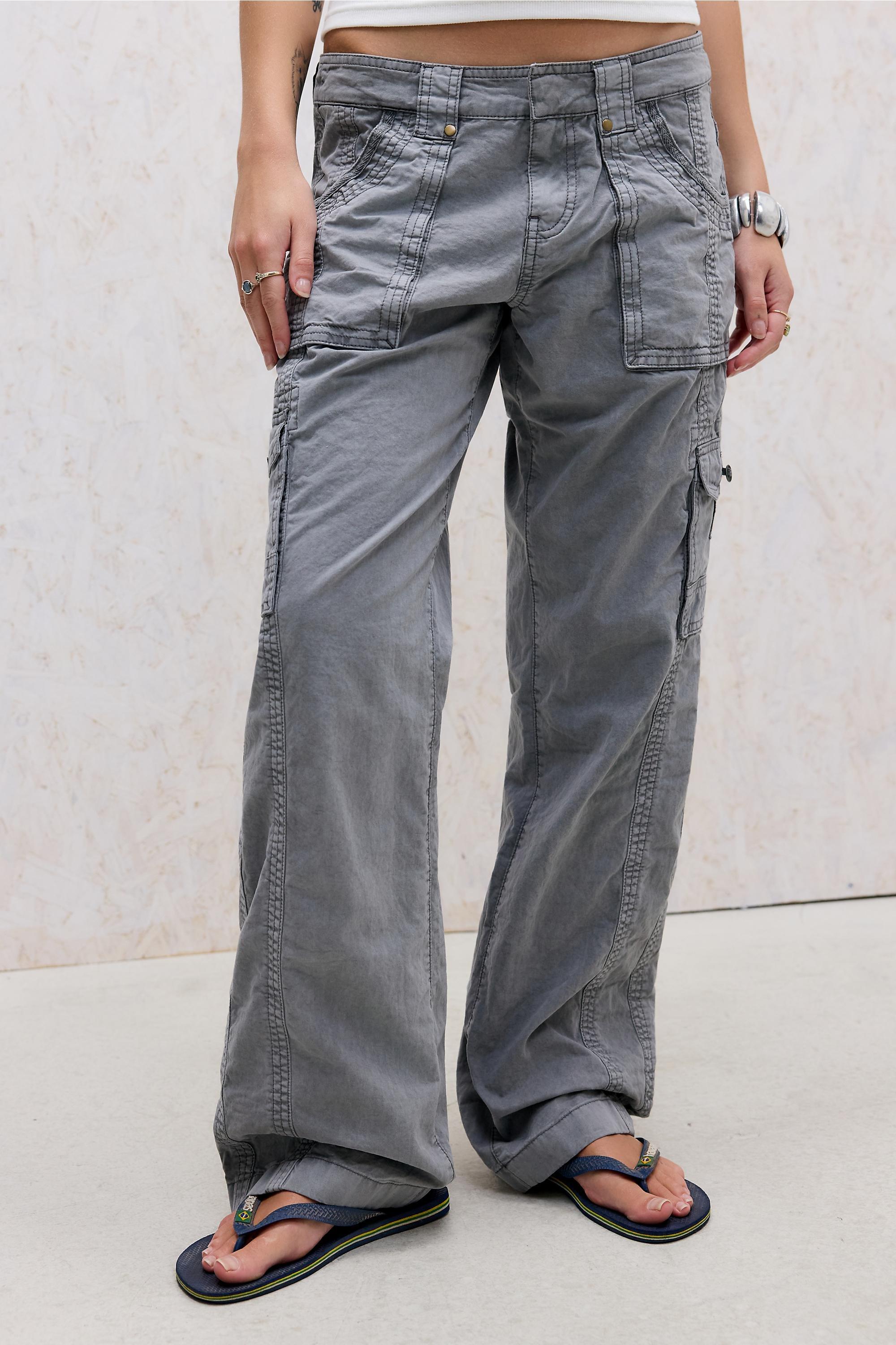Grey Bdg Devon Slim Utility Trousers, GREY, large image number 0