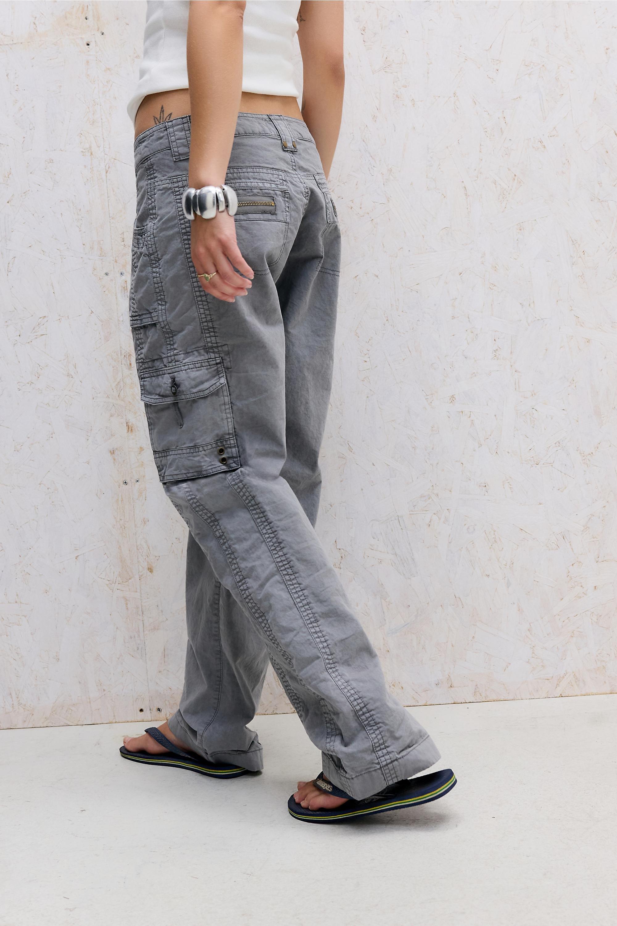 Grey Bdg Devon Slim Utility Trousers, GREY, large image number 3