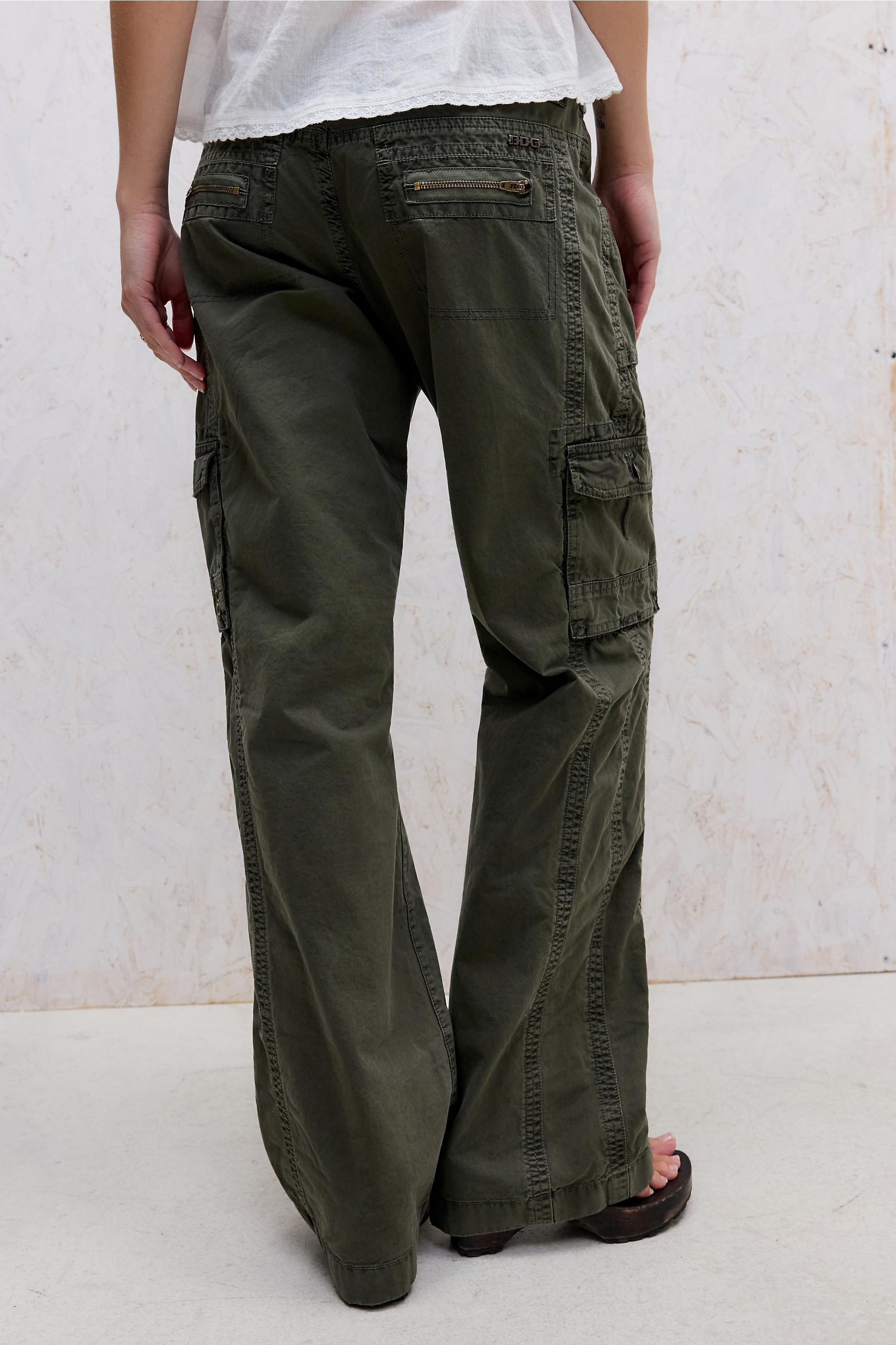 Khaki Bdg Devon Slim Utility Trousers, KHAKI, large image number 3