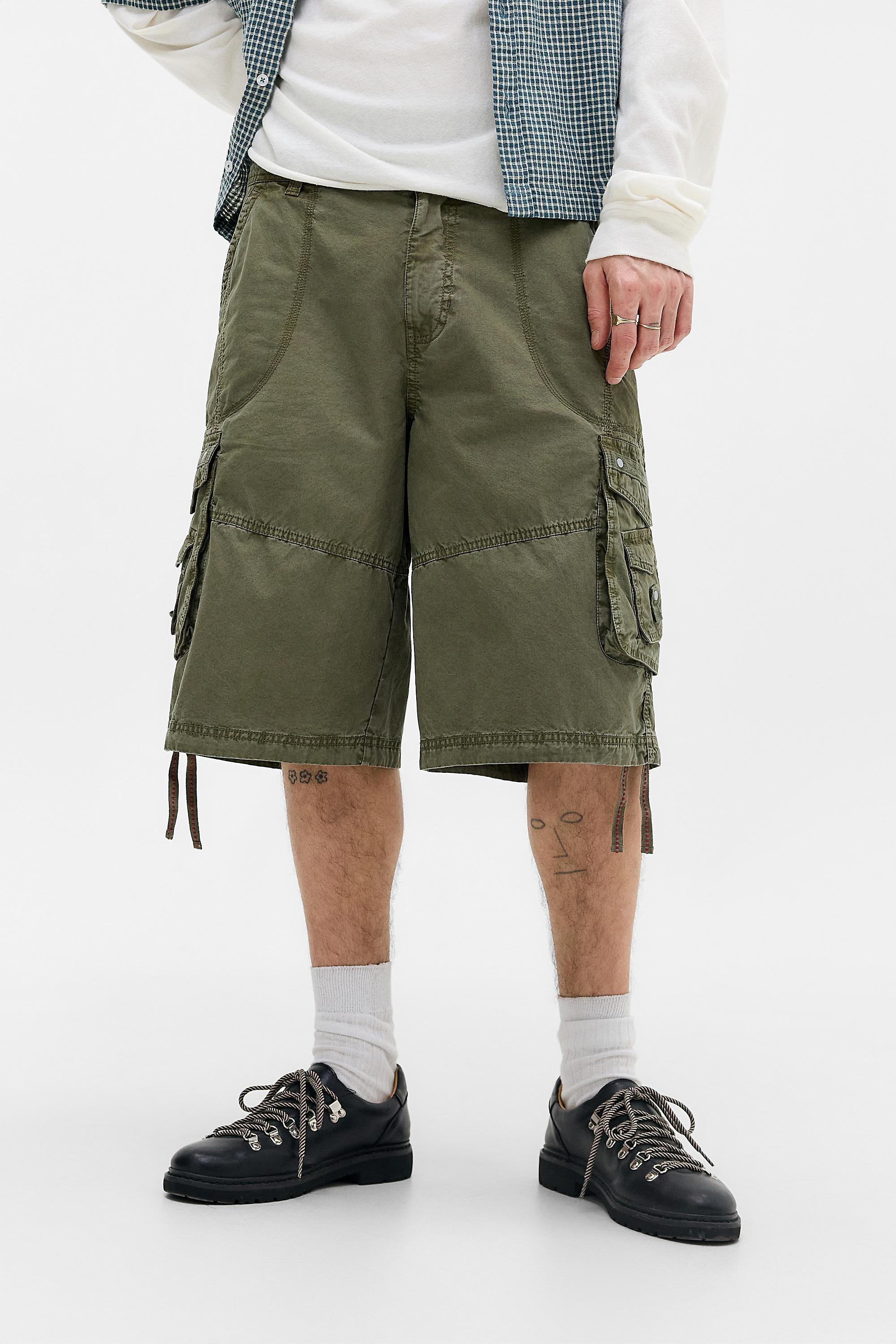Khaki Bdg Khaki Vint Cargo Shorts, KHAKI, large image number 0
