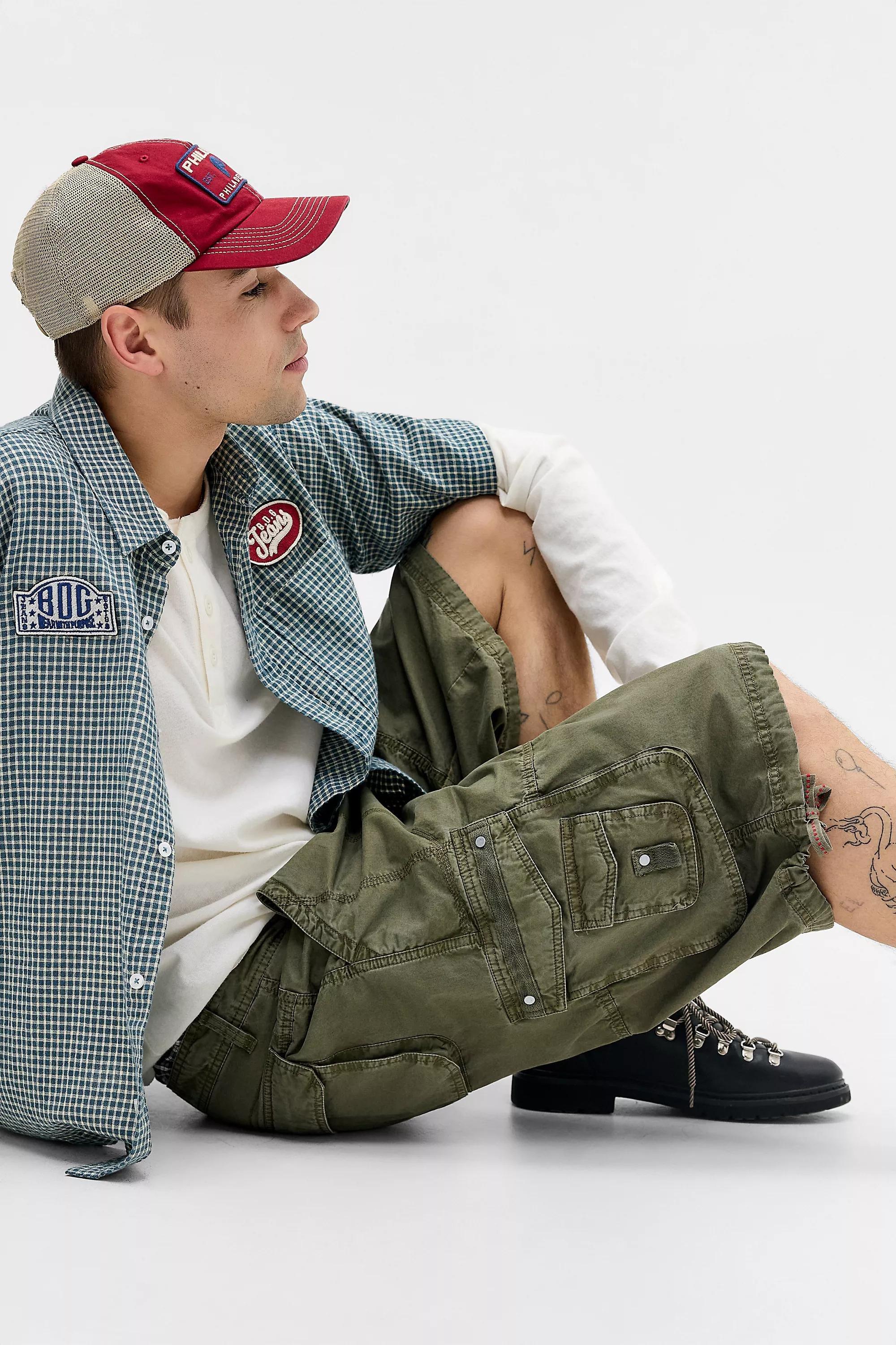 Khaki Bdg Khaki Vint Cargo Shorts, KHAKI, large image number 2
