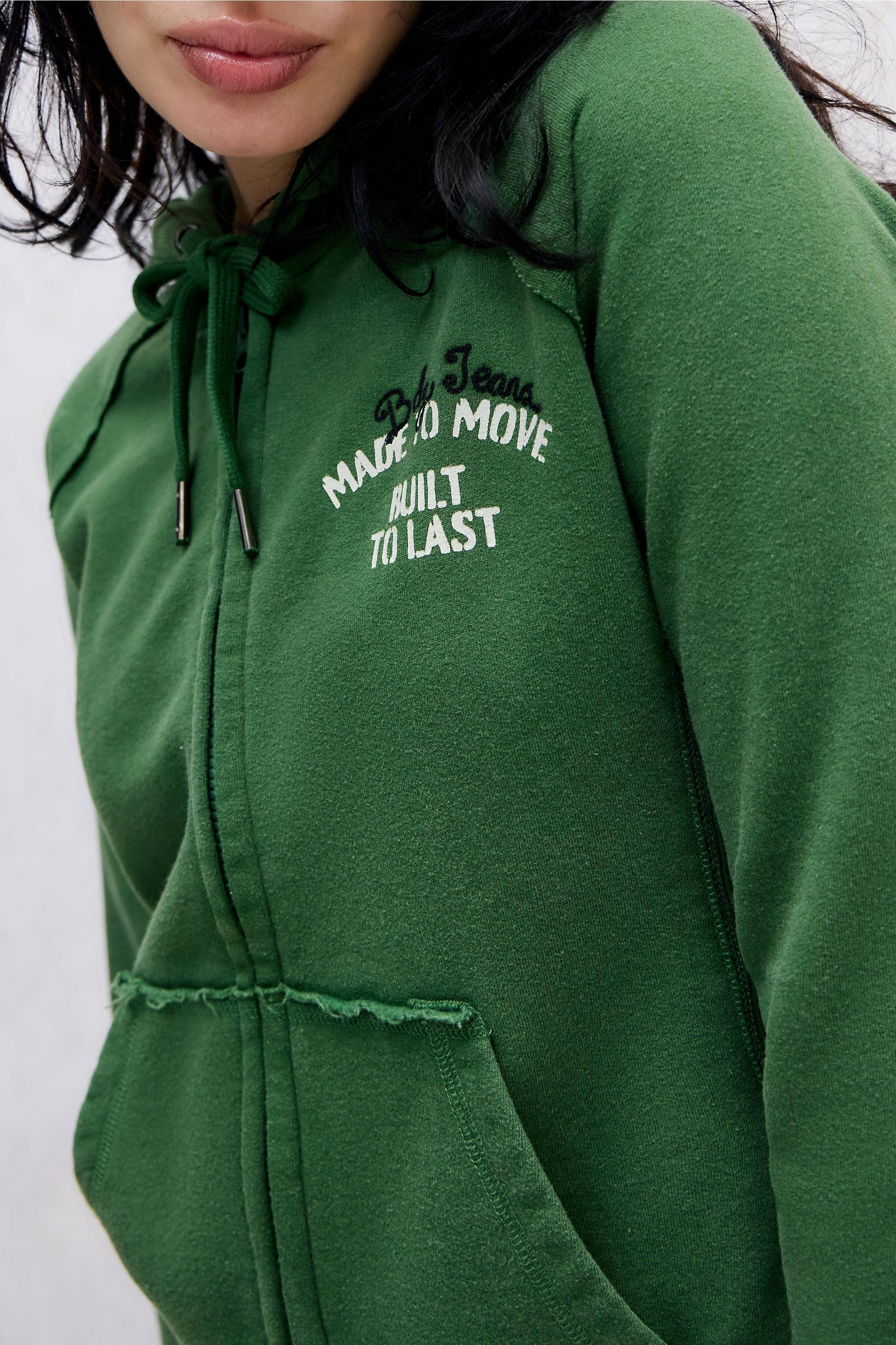 Green Bdg Green Kodie Zip-Through Hoodie, GRN, large image number 2