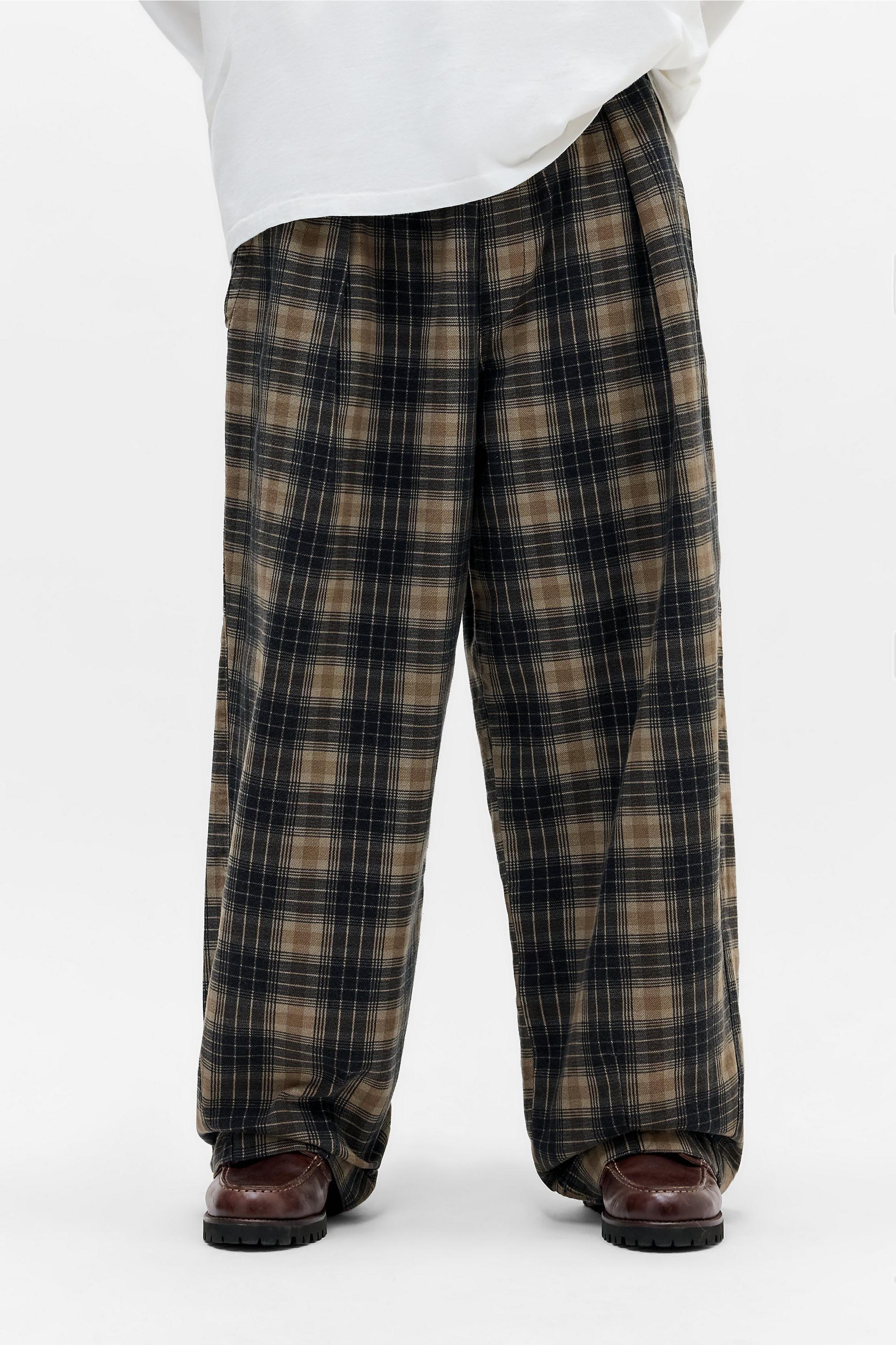 Brown Check Bobbi Cocoon Trousers, BRN, large image number 0