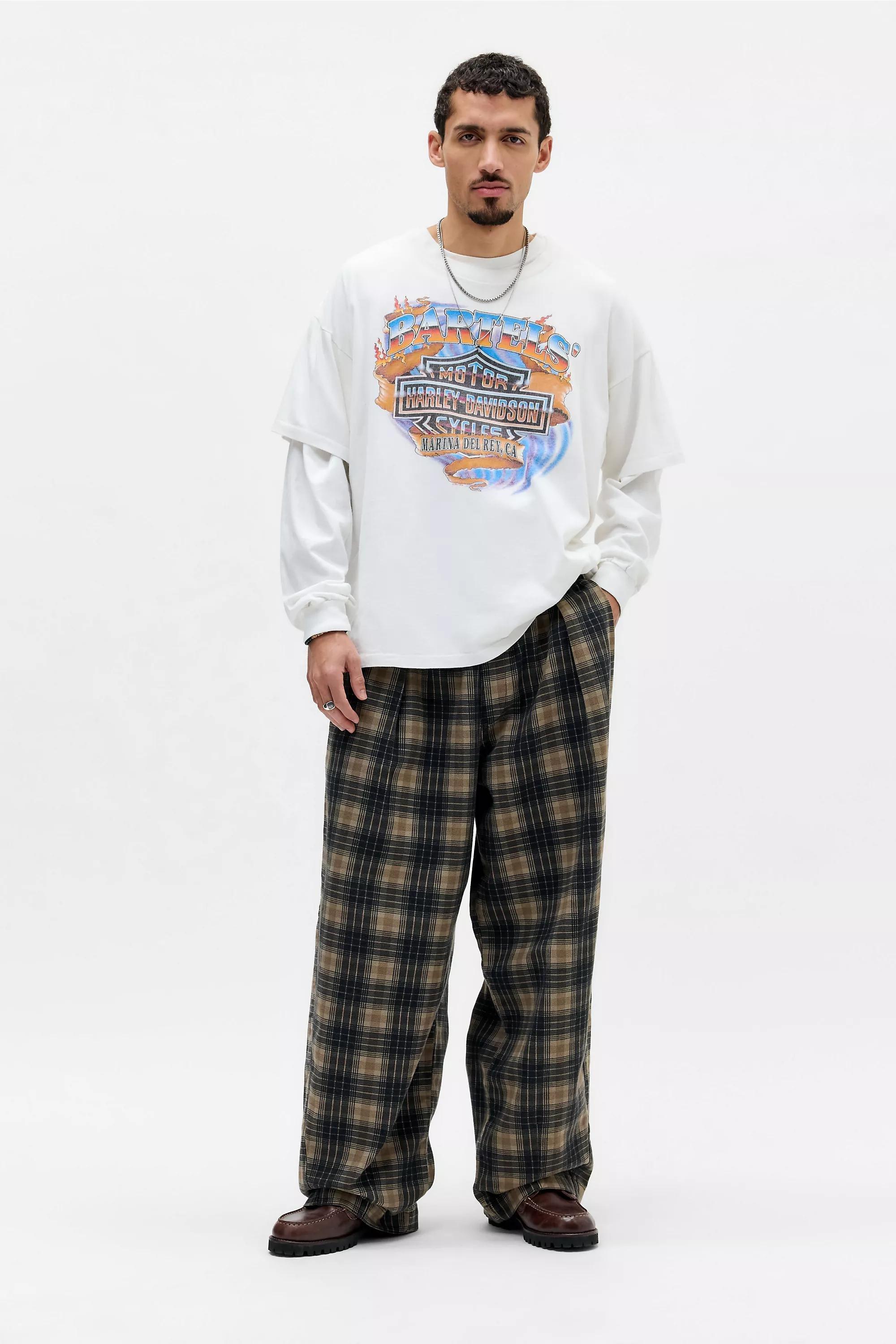 Brown Check Bobbi Cocoon Trousers, BRN, large image number 1