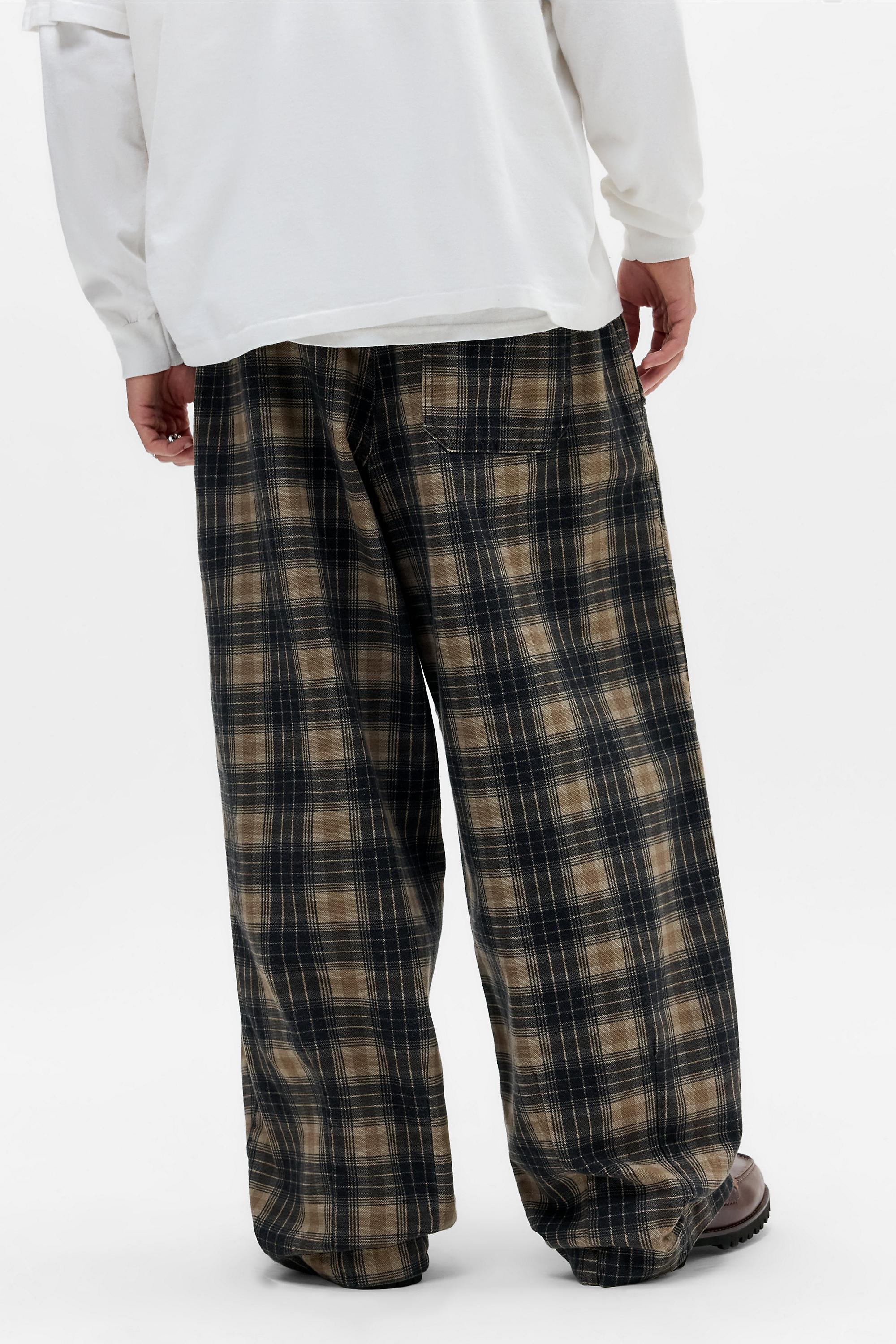 Brown Check Bobbi Cocoon Trousers, BRN, large image number 3