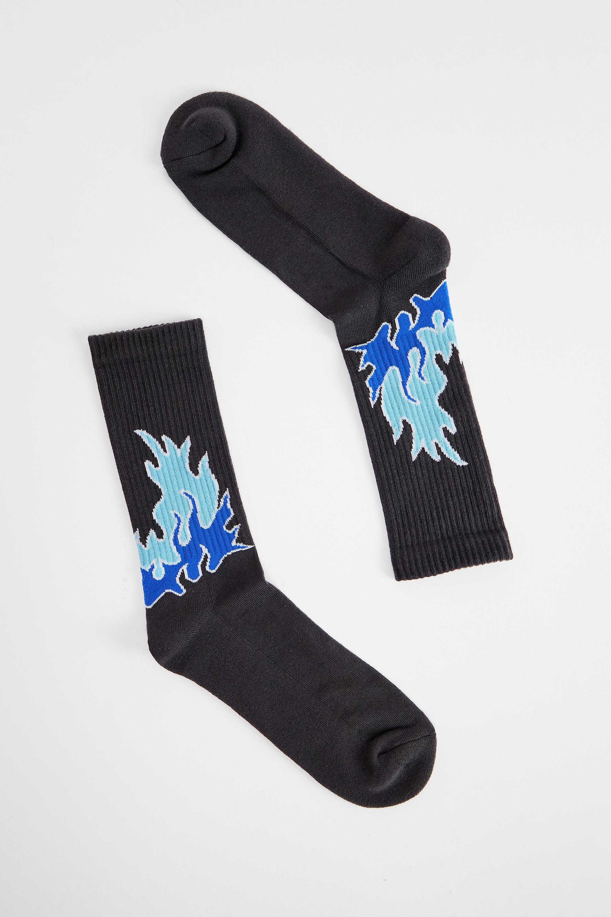Multicolour Uo Flame Socks, ASSORT, medium