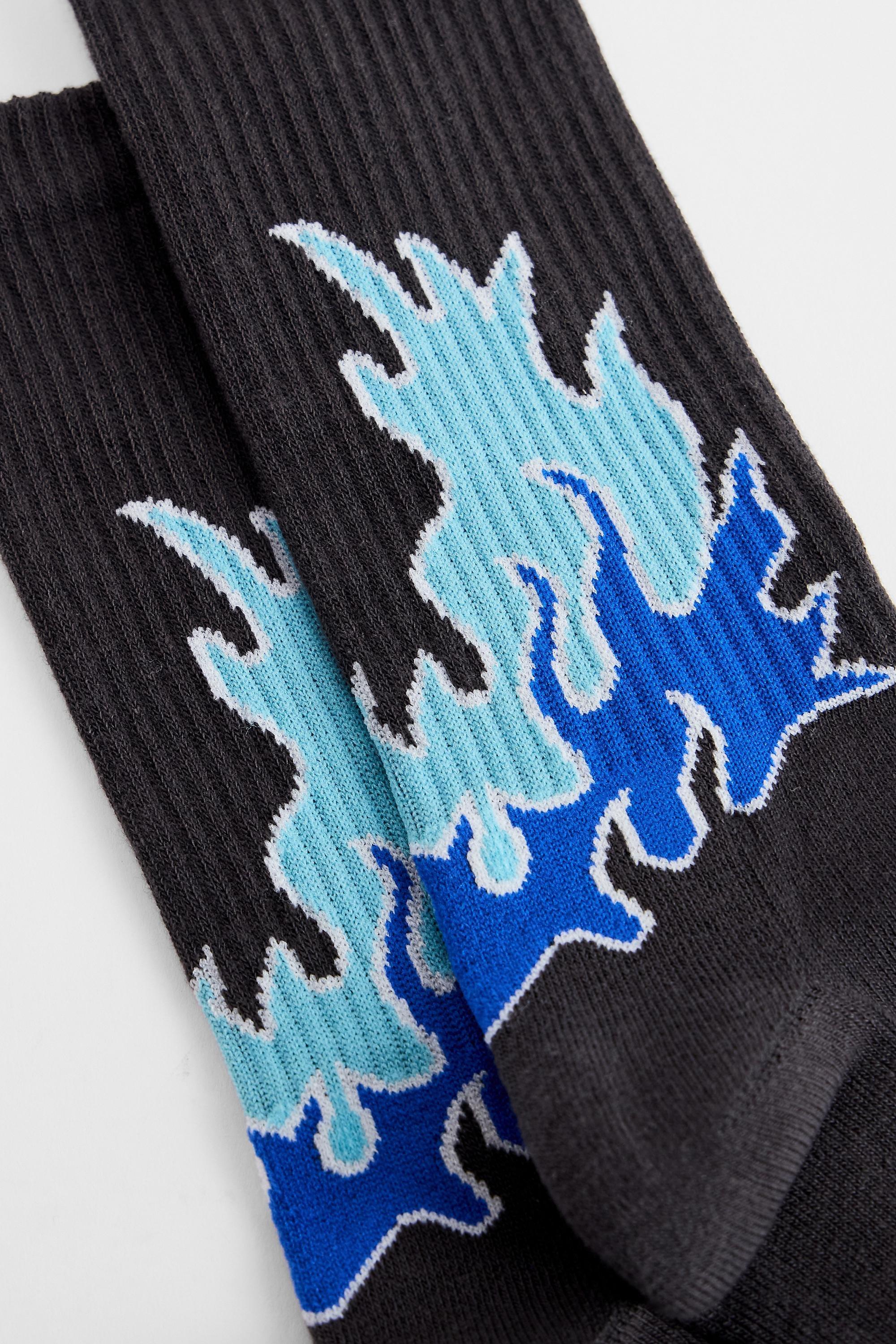 Multicolour Uo Flame Socks, ASSORT, medium