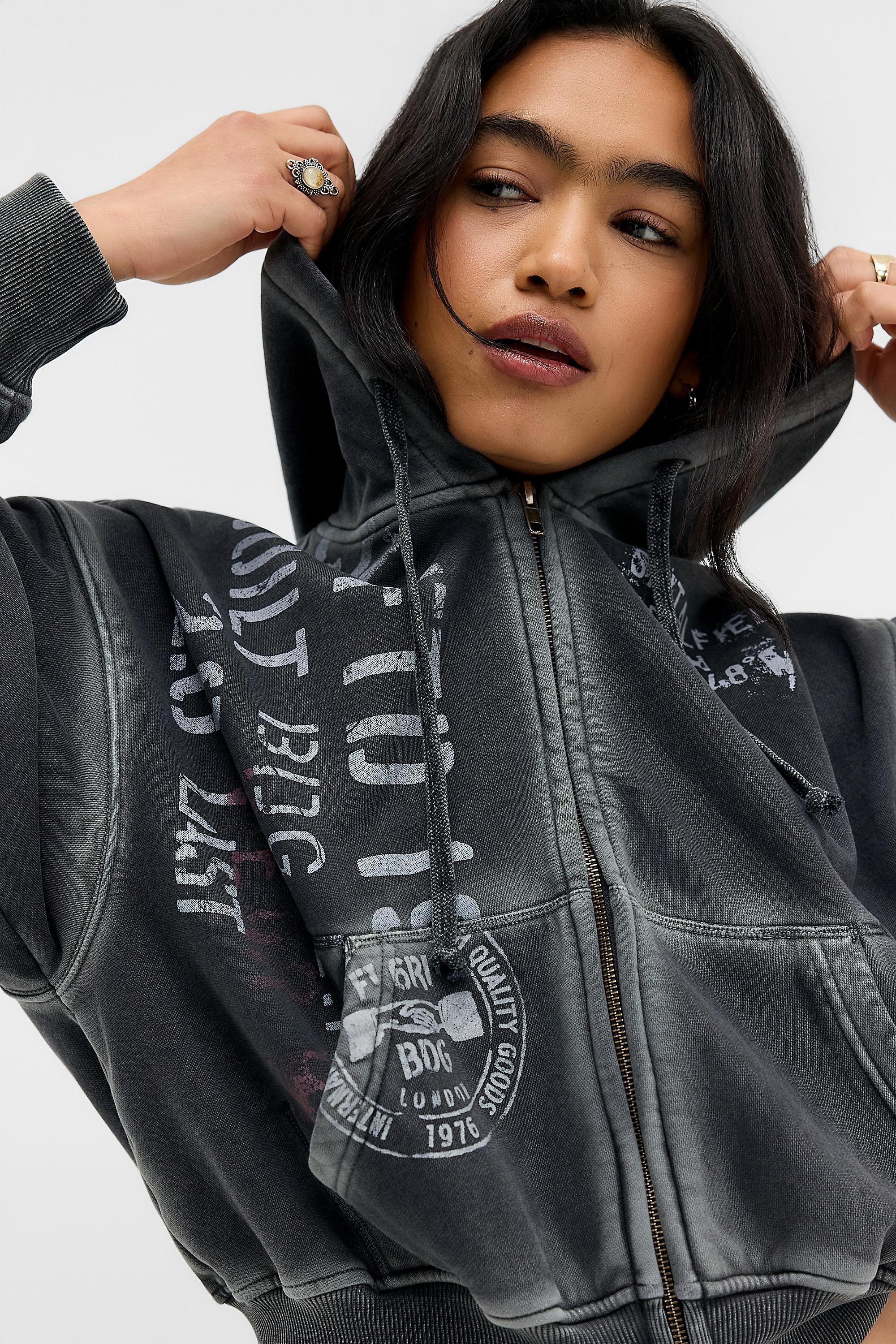 BLACK BDG Black Stamp Hoodie, BLK, large image number 0