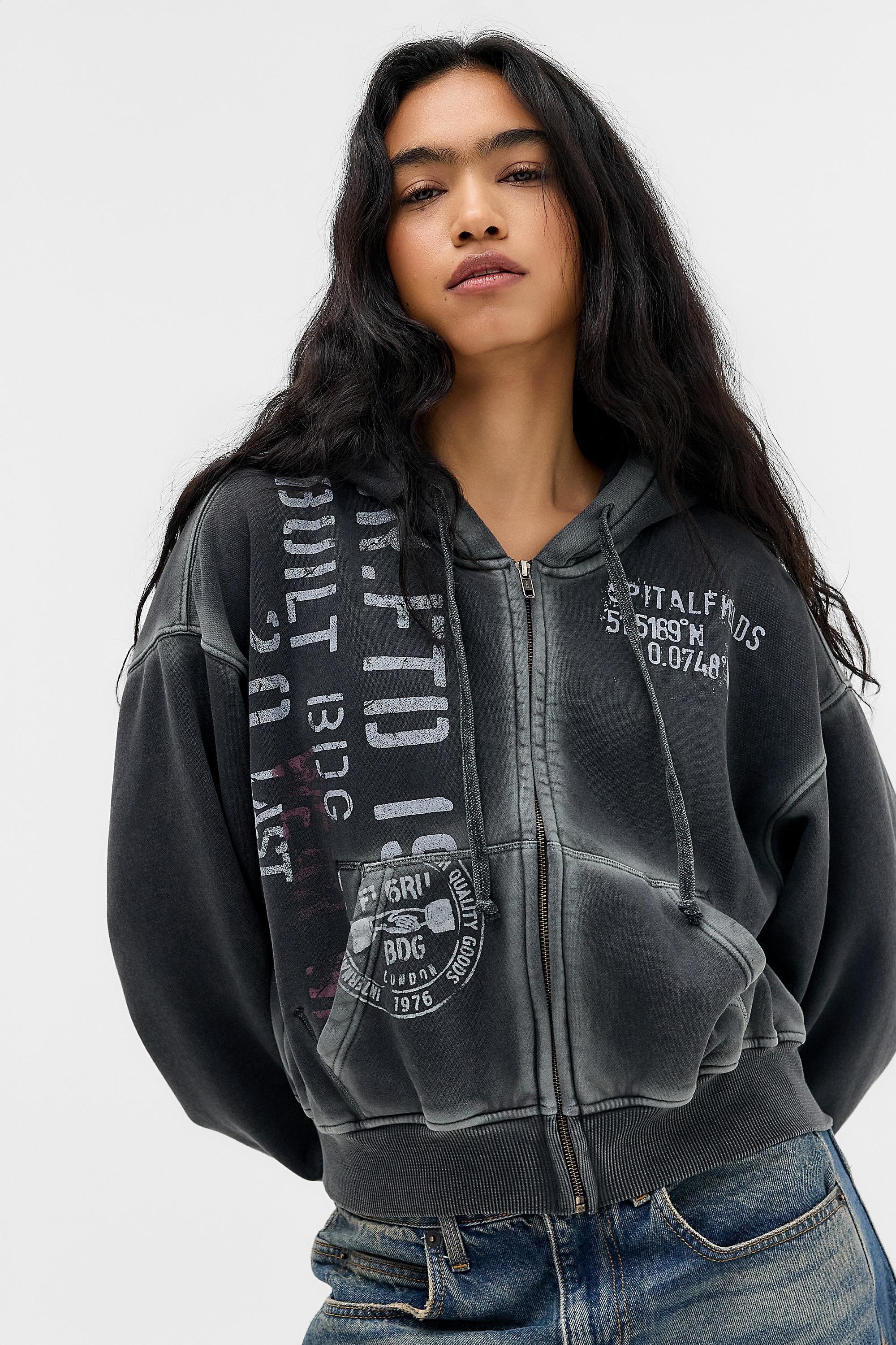 BLACK BDG Black Stamp Hoodie, BLK, large image number 2