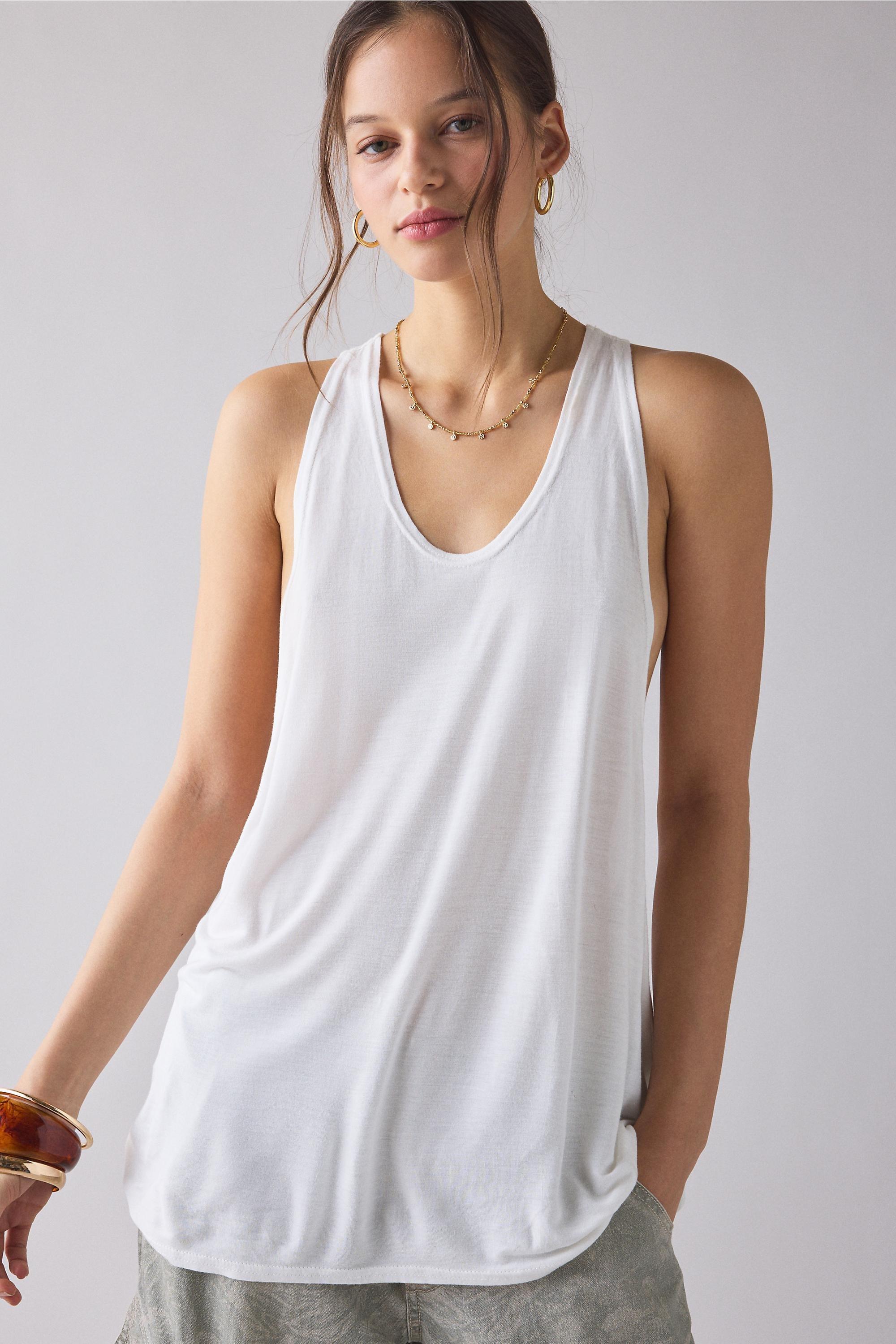 White Bdg Reese Bowery Tank Top, WHT, large image number 0
