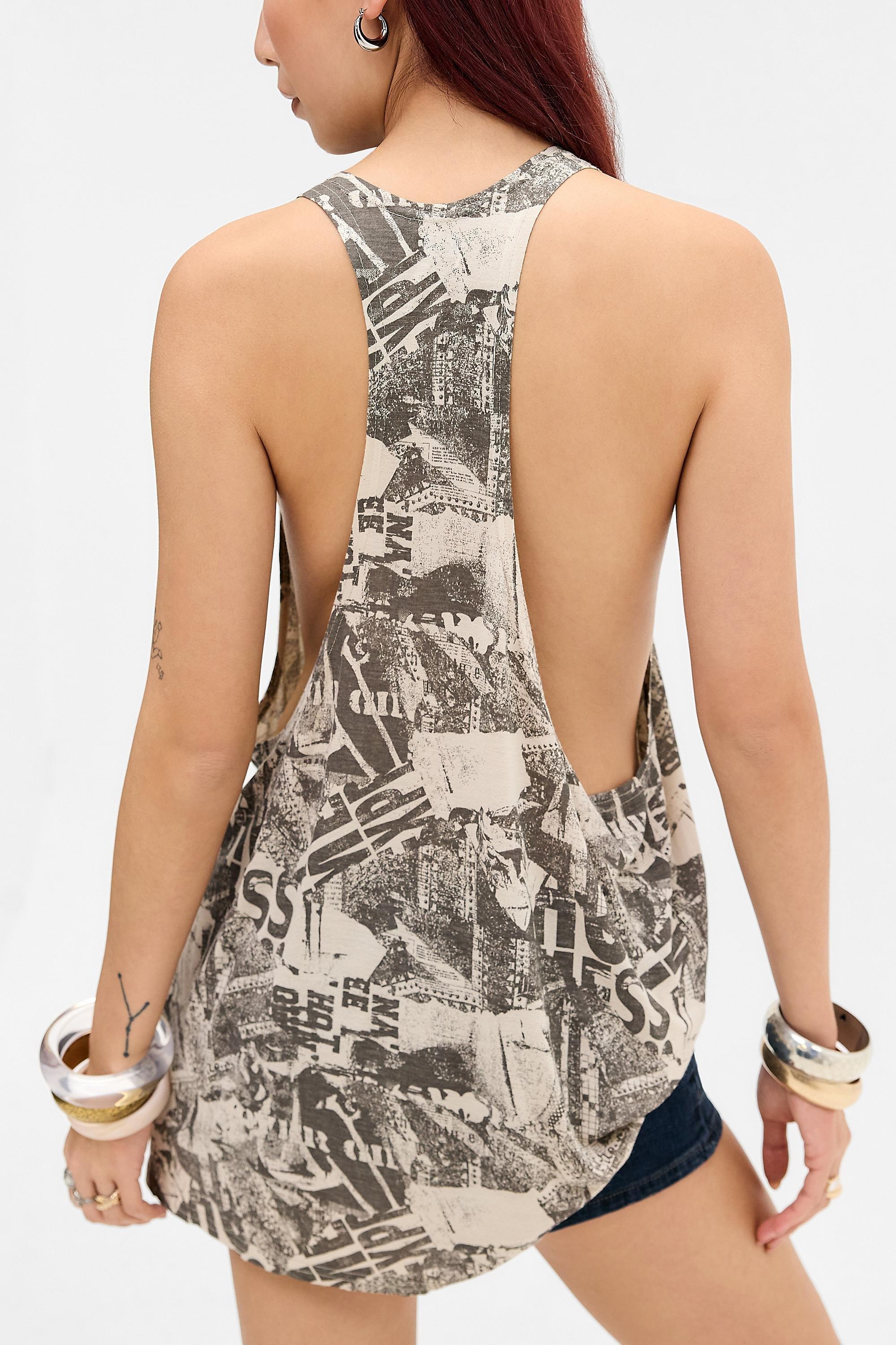 Black And White Bdg Reese Bowery Tank Top, B&W, large image number 3