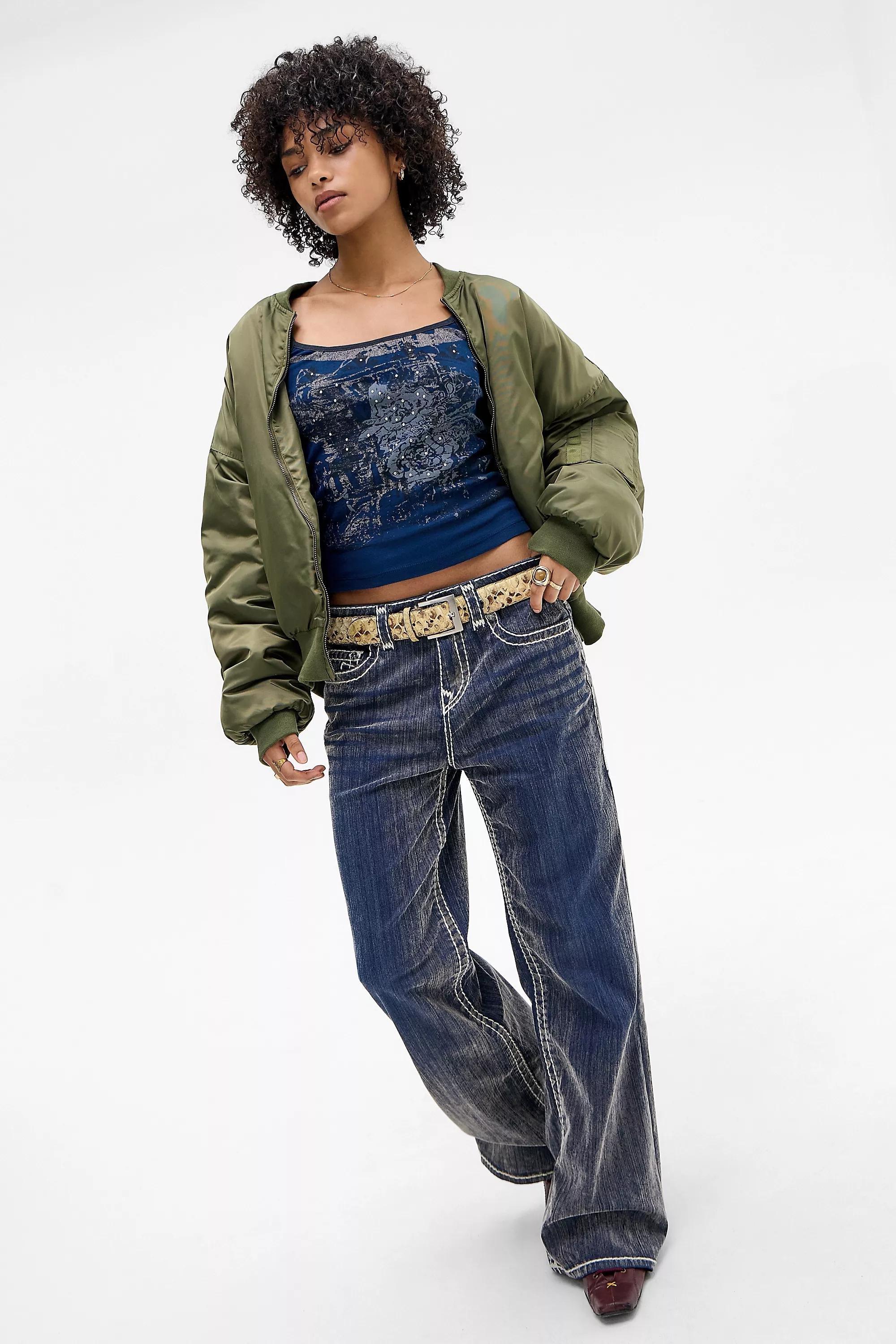 Navy Silence + Noise Chocolate Stamp Grunge Vest, NAVY, medium