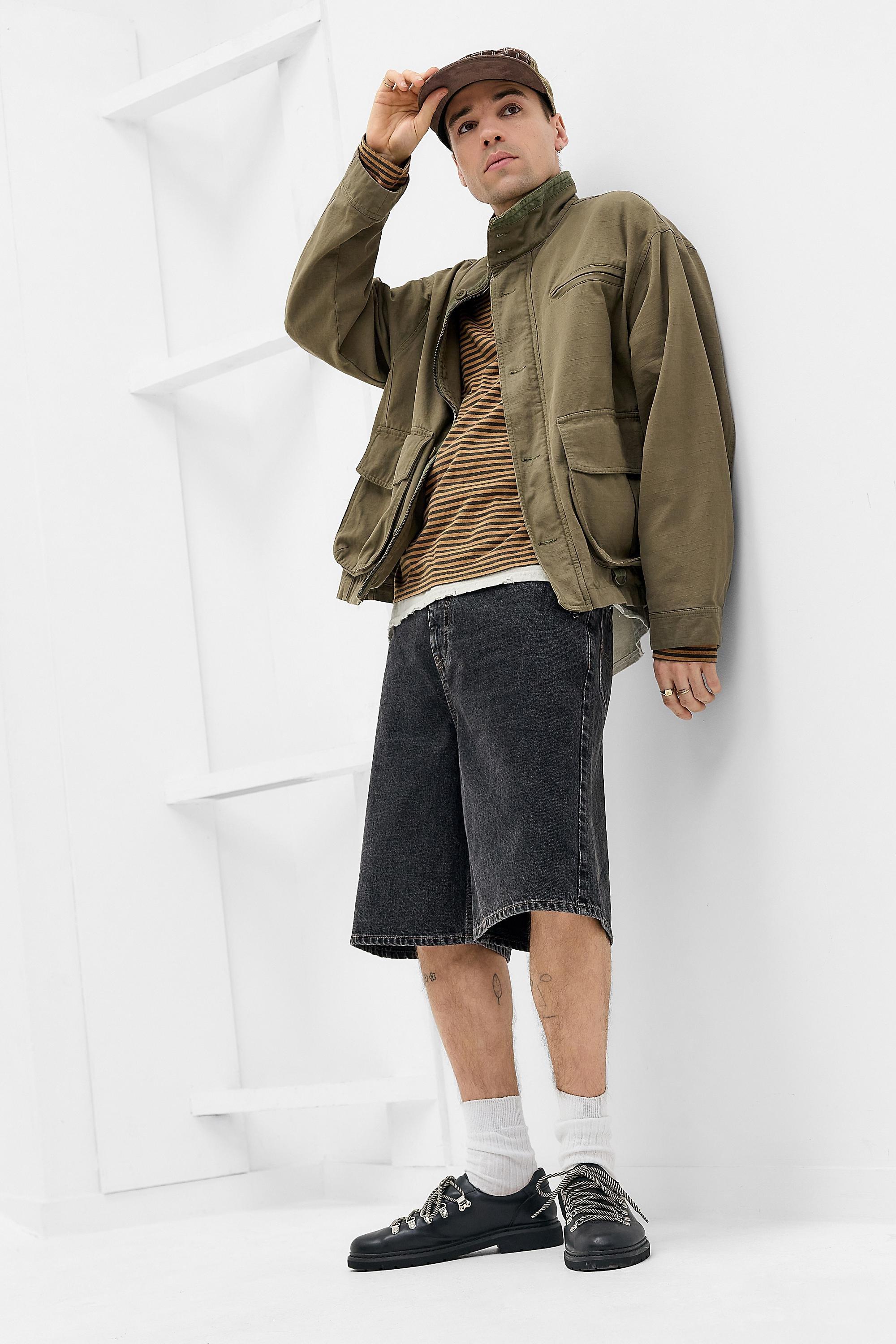 Black Bdg Washed Black Jack Jorts, BLK, large image number 1
