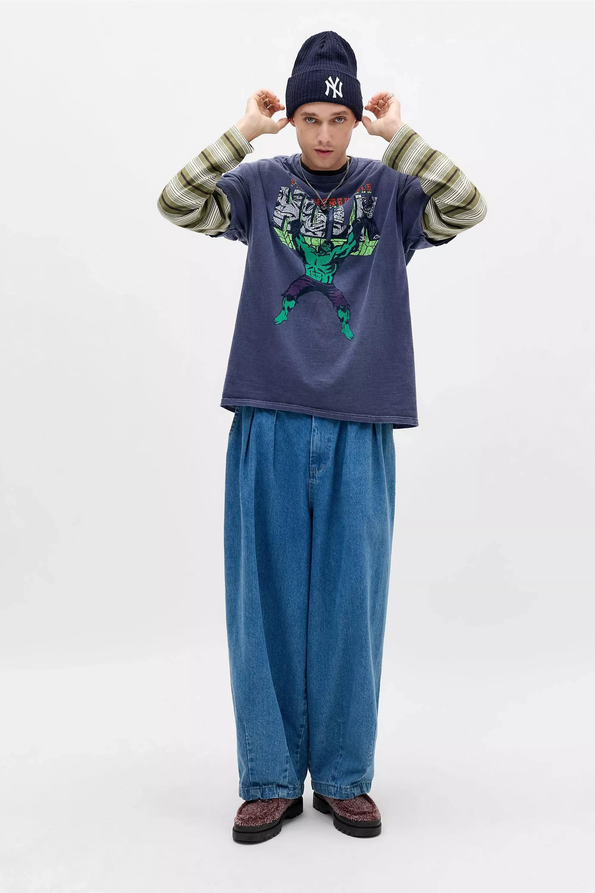 Navy Uo Printed T-Shirt, NAVY, large image number 1