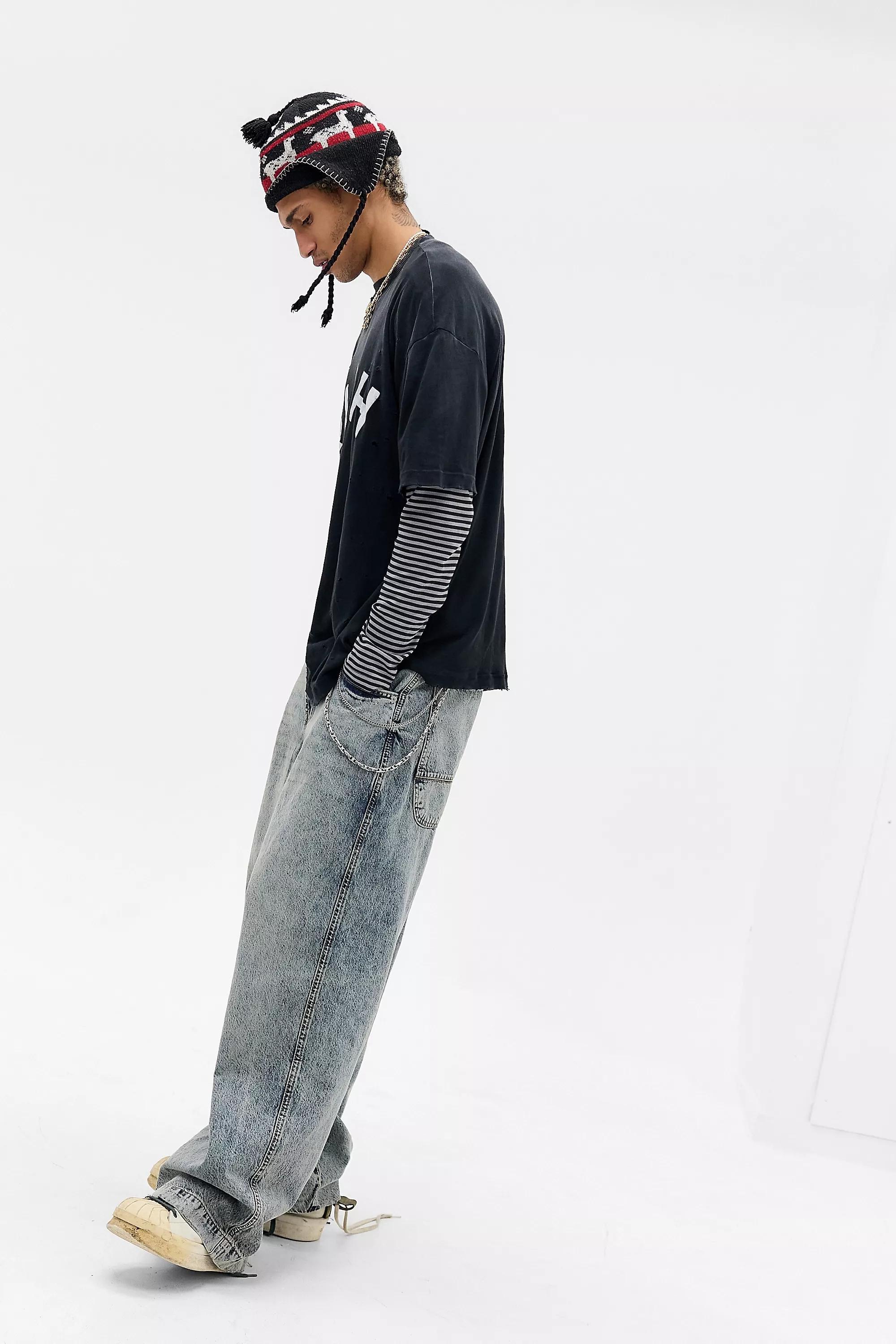 Blue Bdg Bleach Bake Neo Skate Jeans, BLUE, large image number 4