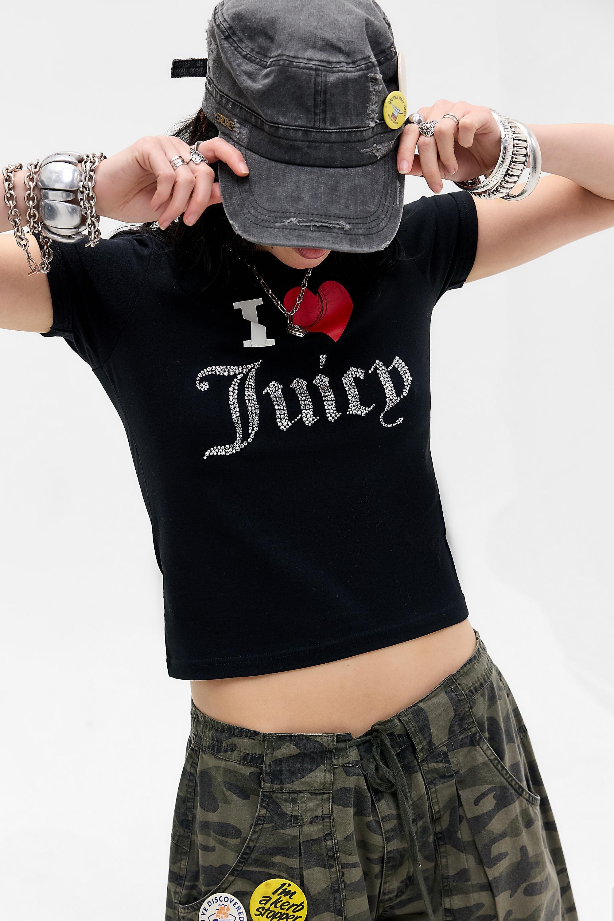 BLACK Juicy Couture UO Exclusive I Love Juicy T-Shirt, BLK, large image number 0