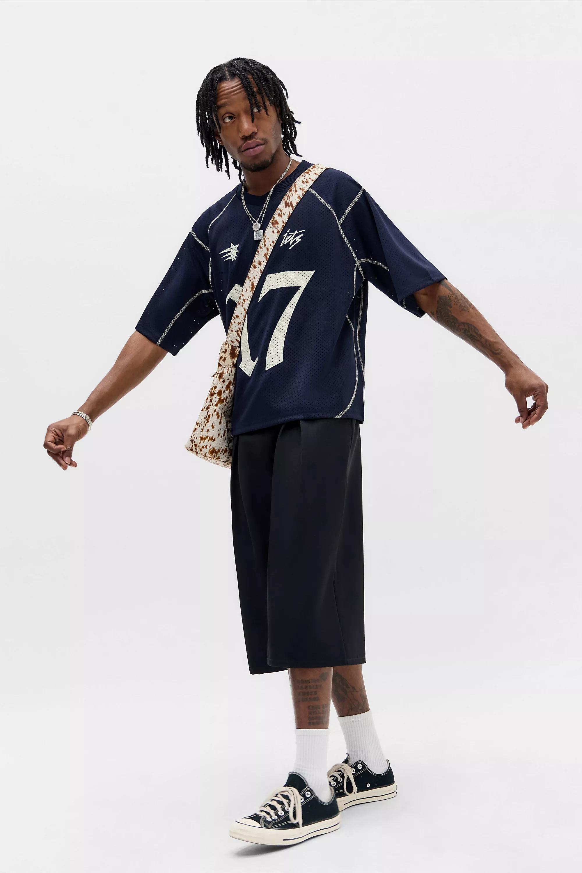 Blue iets frans... Navy Airtex Panel T-Shirt, NAVY, medium