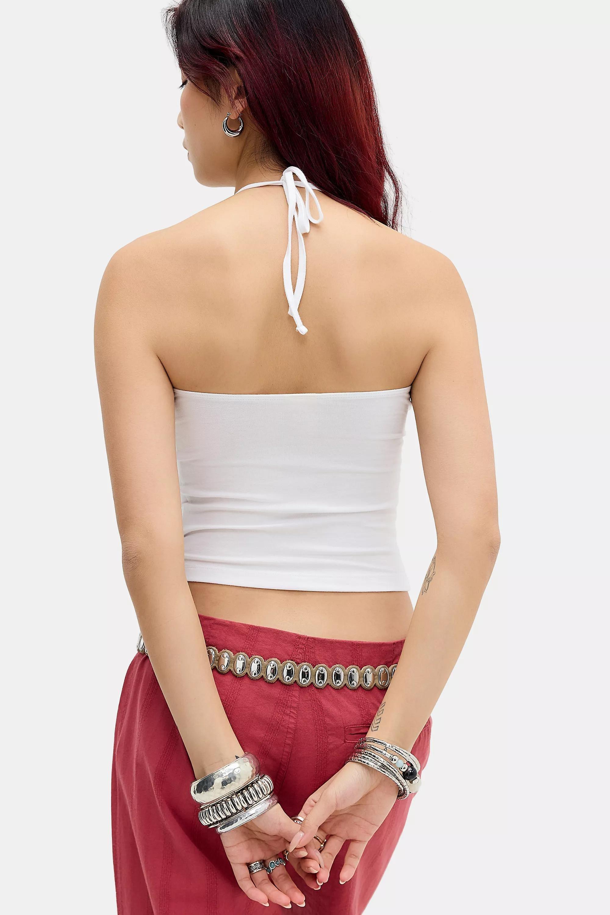 White Bdg Danni Bandeau Top, WHT, large image number 3