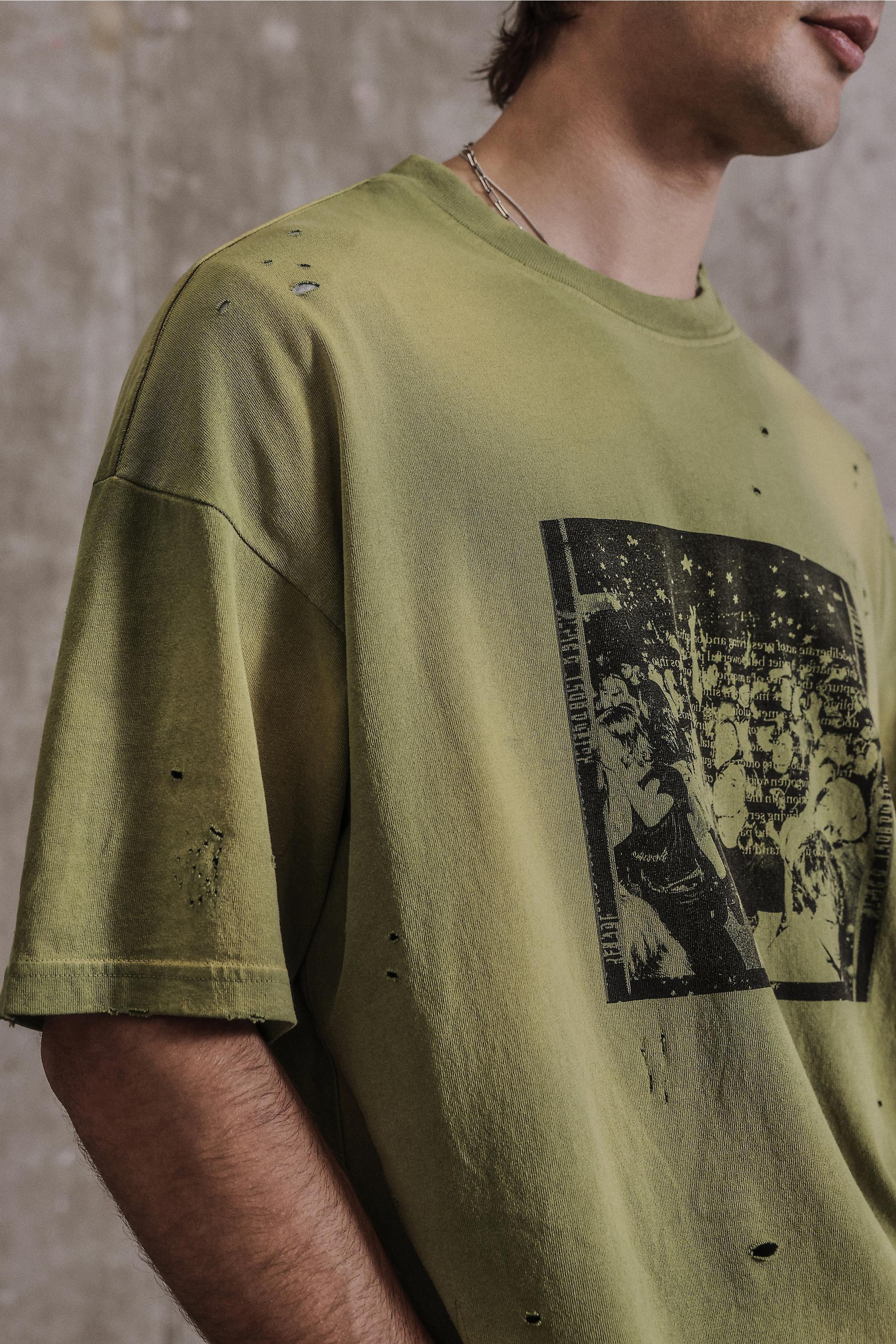 KHAKI Archivis Khaki Photo T-Shirt, KHAKI, large image number 0