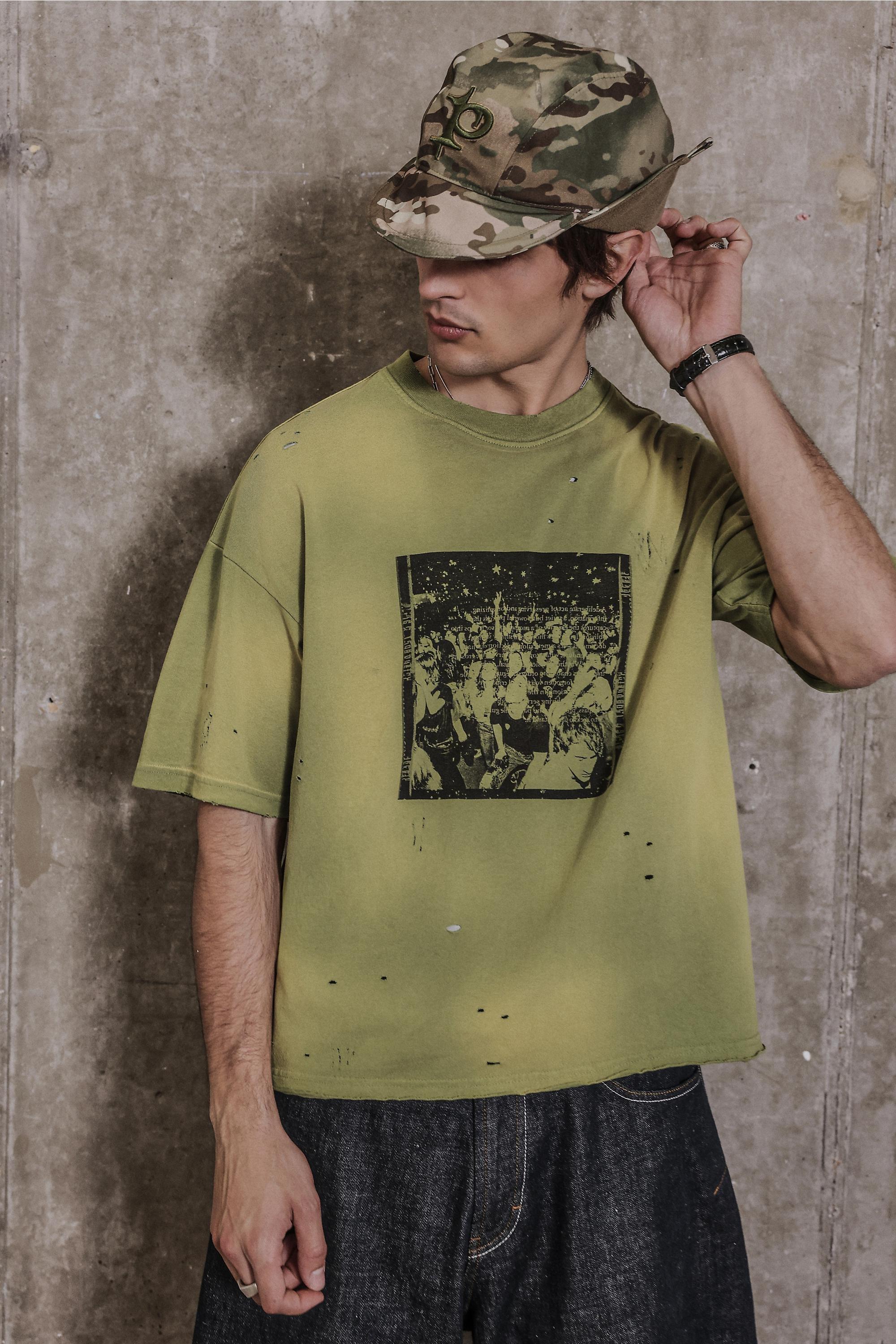 KHAKI Archivis Khaki Photo T-Shirt, KHAKI, large image number 2