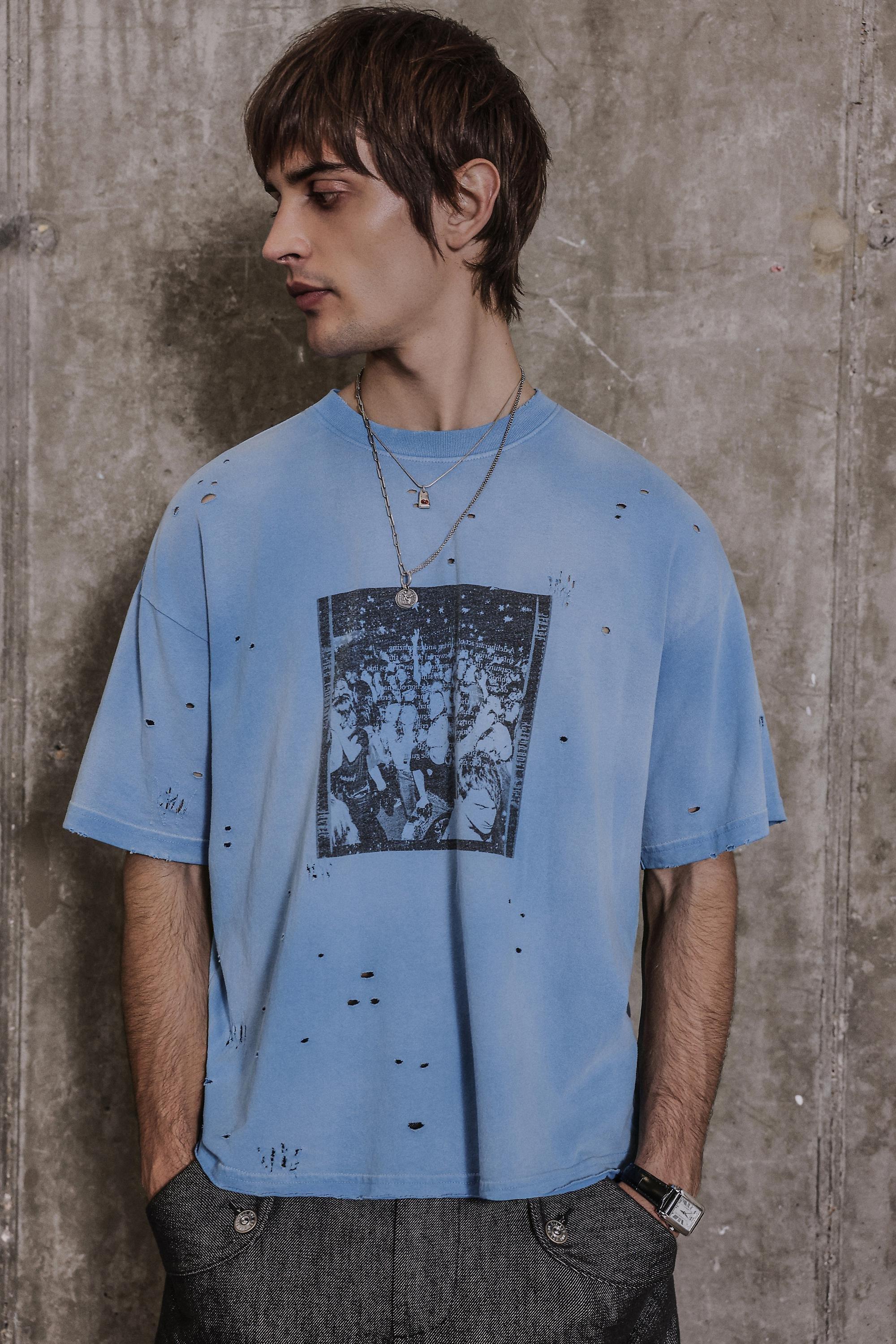Blue Archivis Blue Photo T-Shirt, BLUE, large image number 0