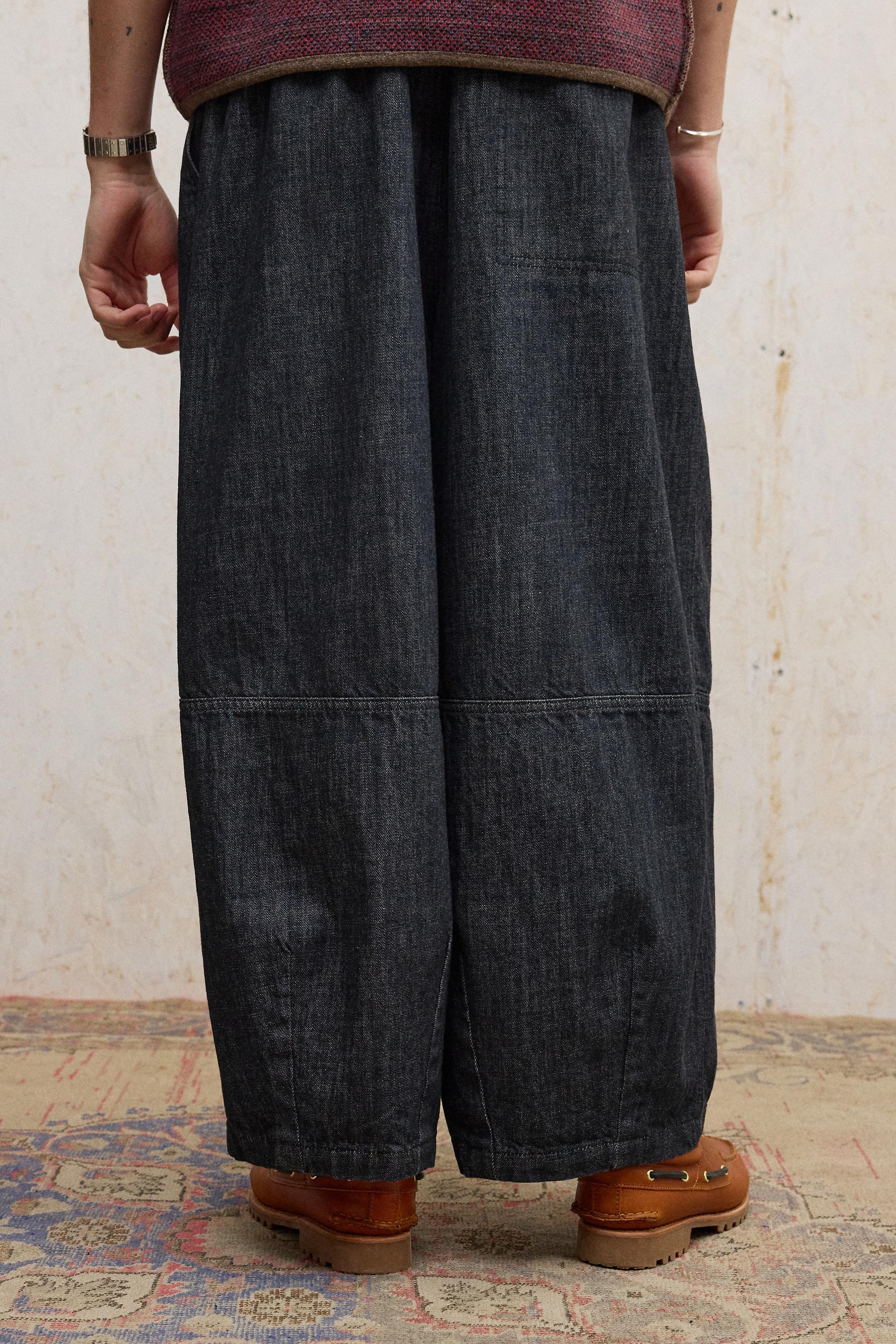 Blue Loom Malachi Rinse Denim Pleated Trousers, BLUE, large image number 3